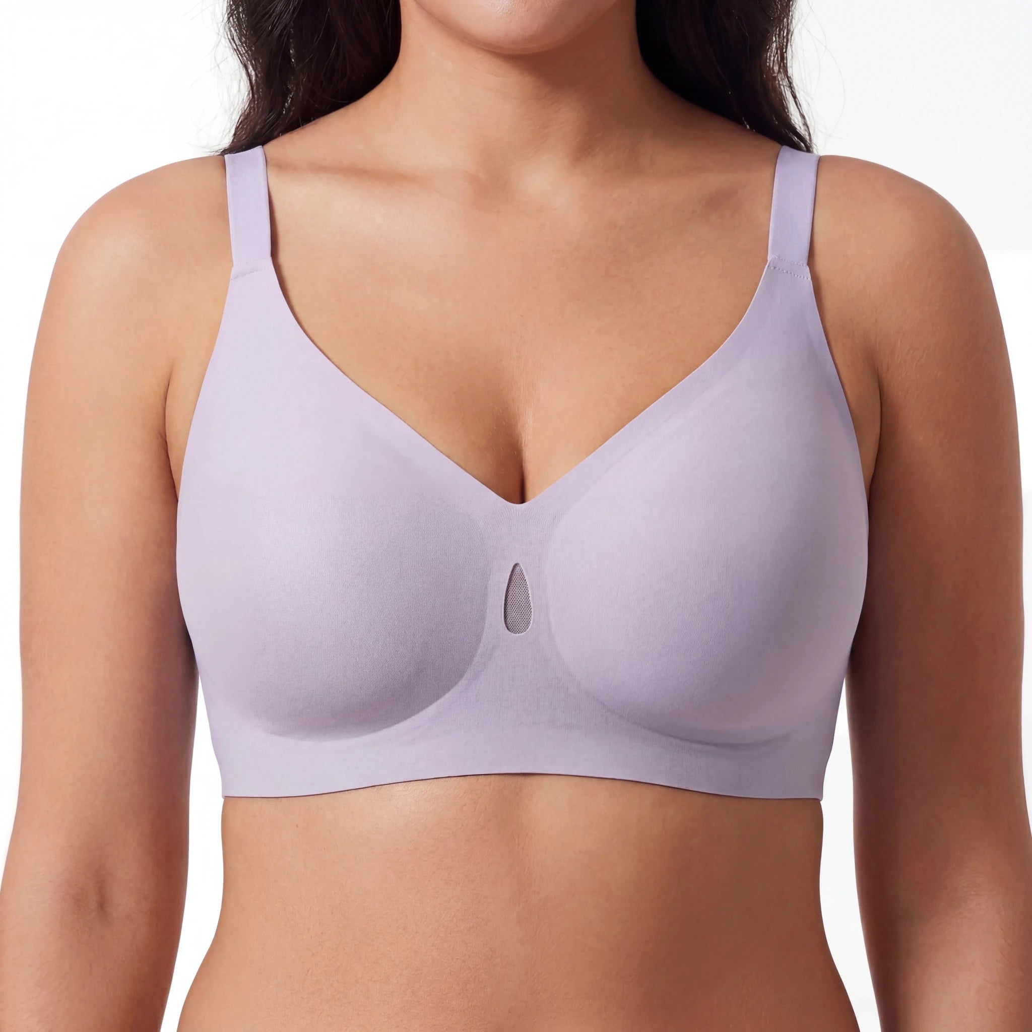 V - Neck Breathable Comfort Bra - Bra for Pink - Available at Bella Bra