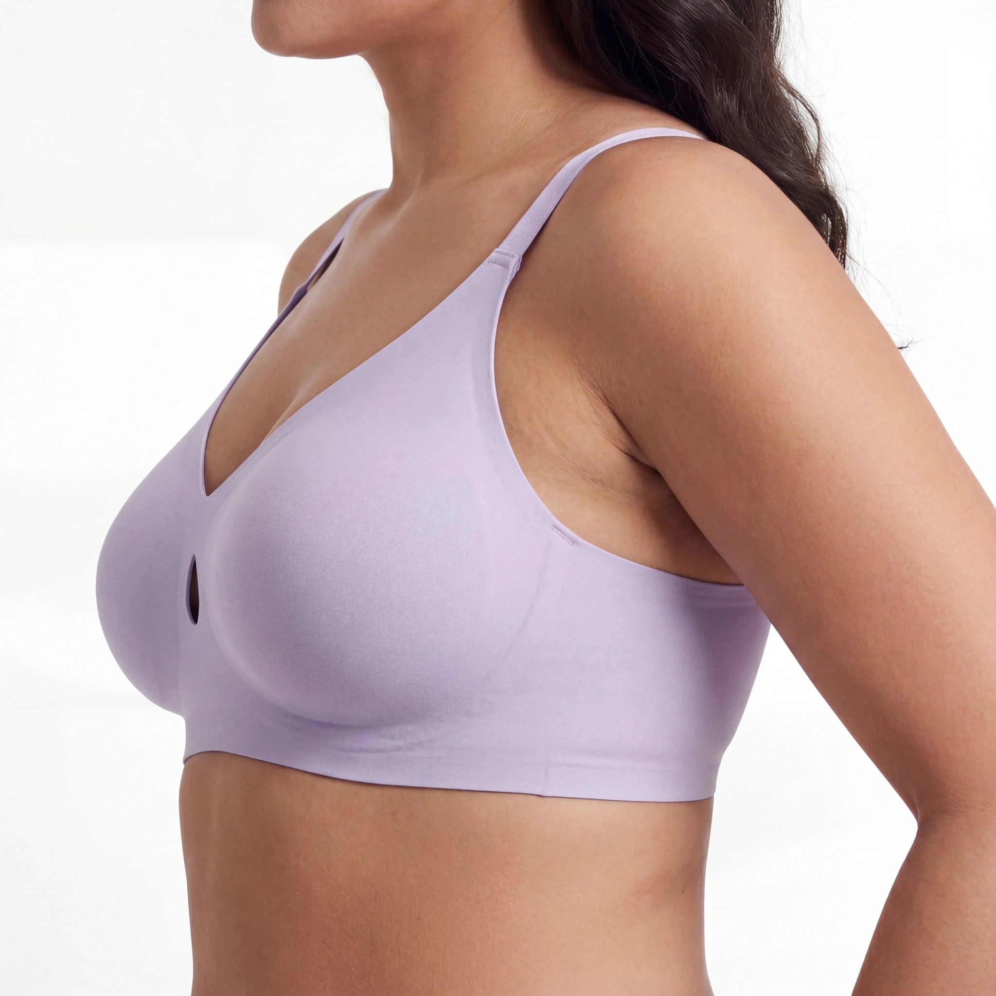 V - Neck Breathable Comfort Bra - Bra for Pink - Available at Bella Bra
