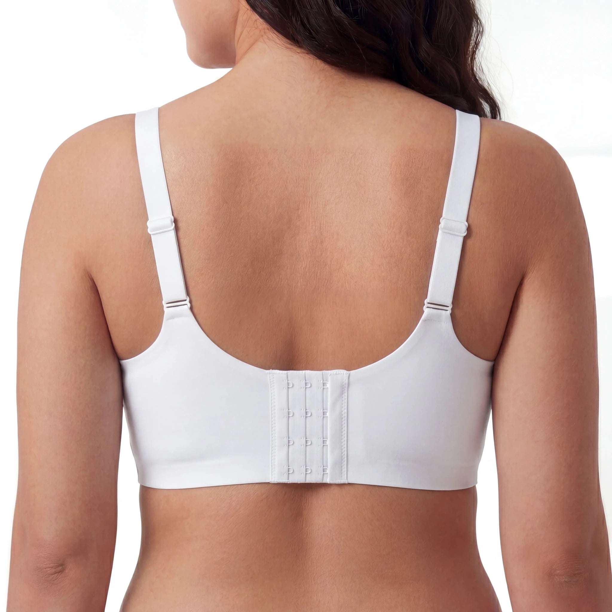 V - Neck Breathable Comfort Bra - Bra for White - Available at Bella Bra