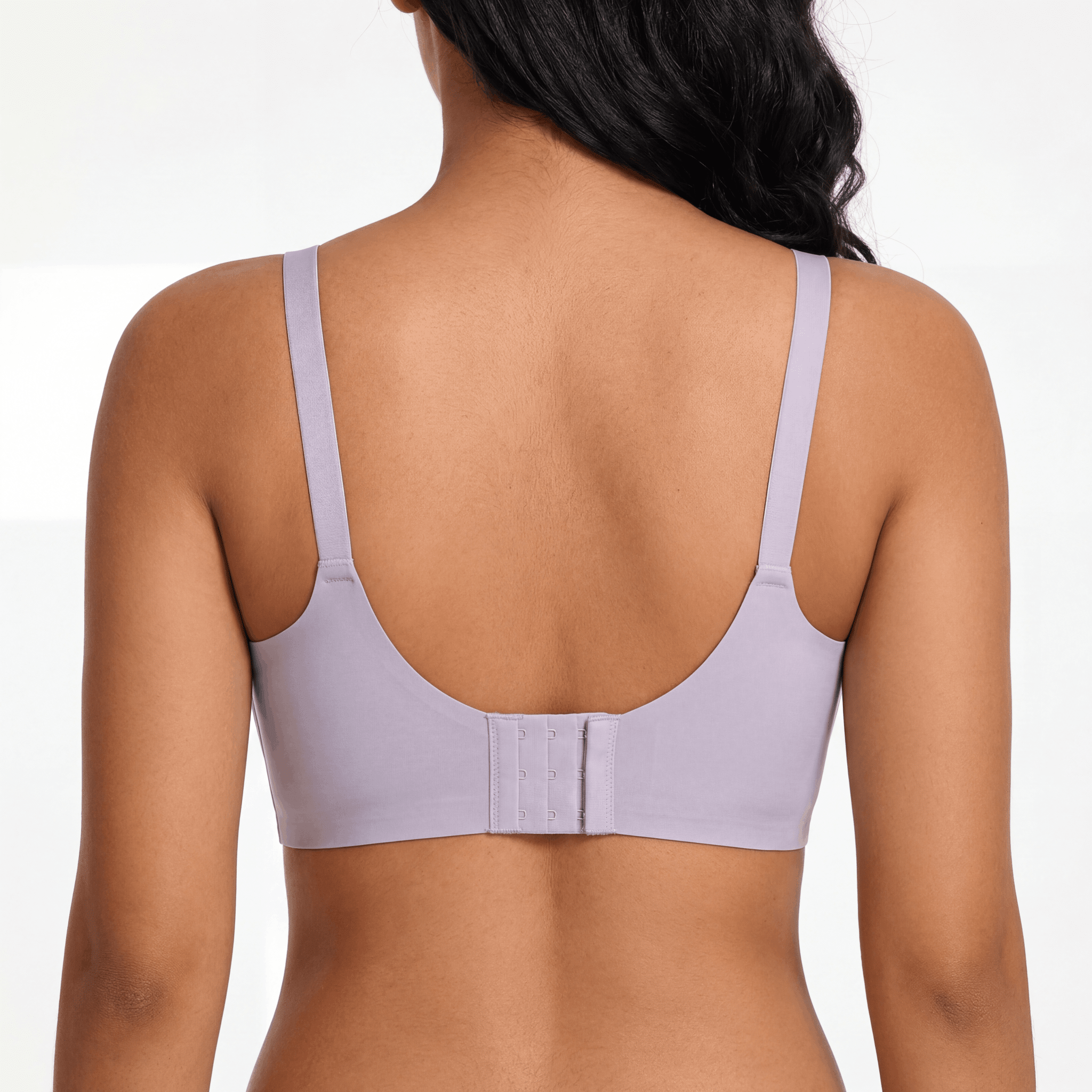 V - Neck Mesh Detail Bra - Bra for Lavender - Available at Bella Bra
