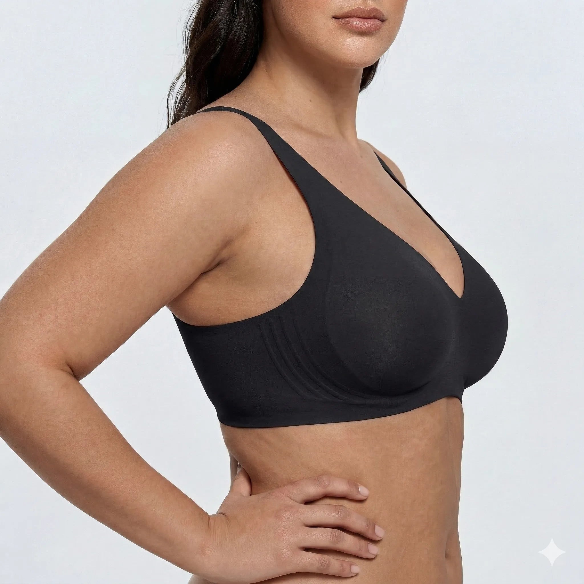 Wireless Deep Plunge Bra - for Black - Available at Bella Bra