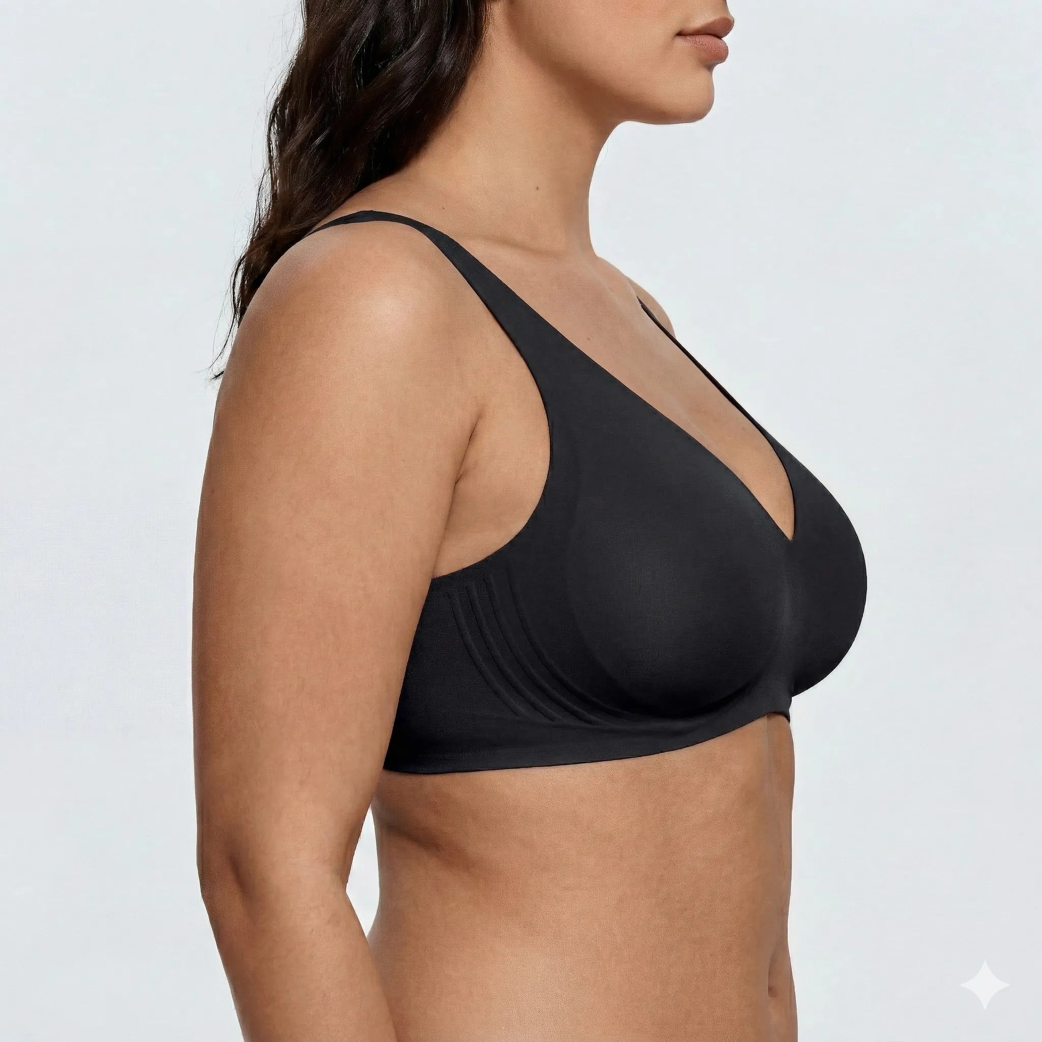Wireless Deep Plunge Bra - for Black - Available at Bella Bra