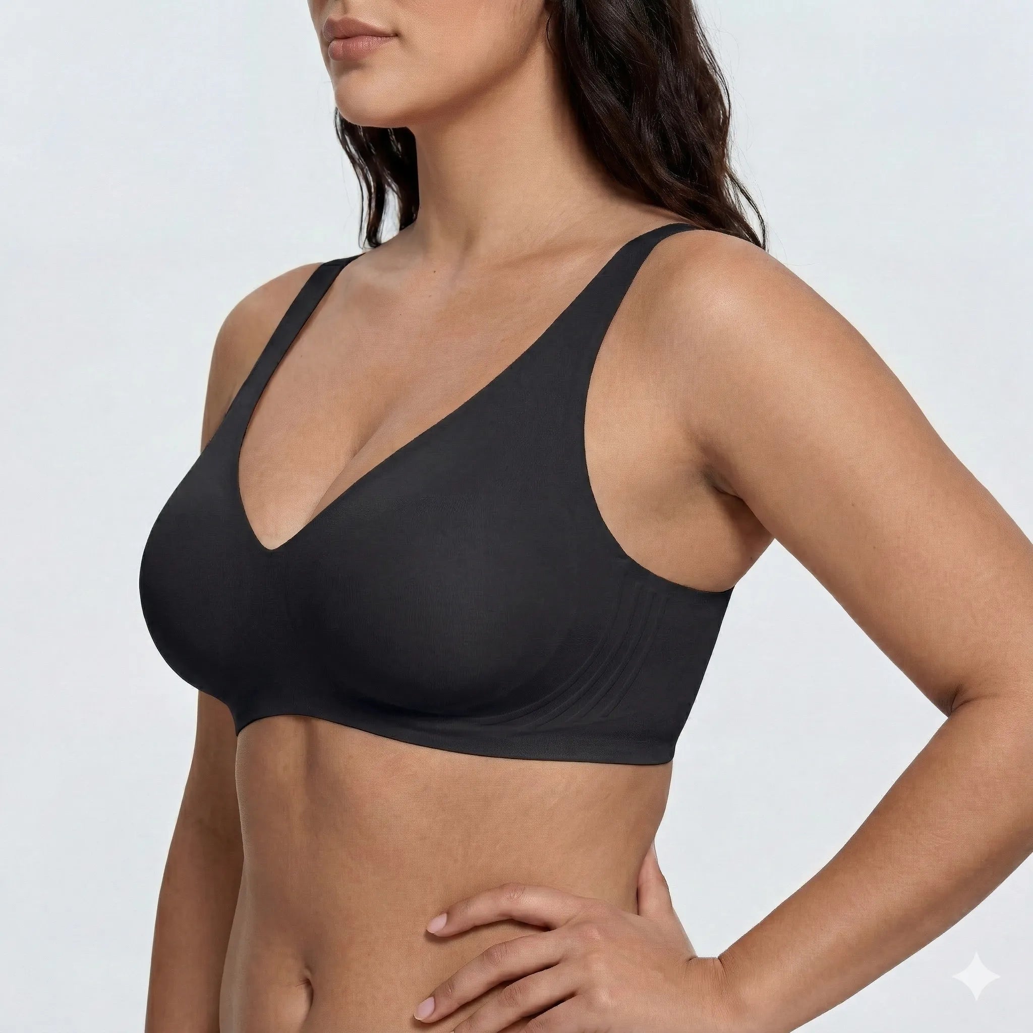 Wireless Deep Plunge Bra - for Black - Available at Bella Bra