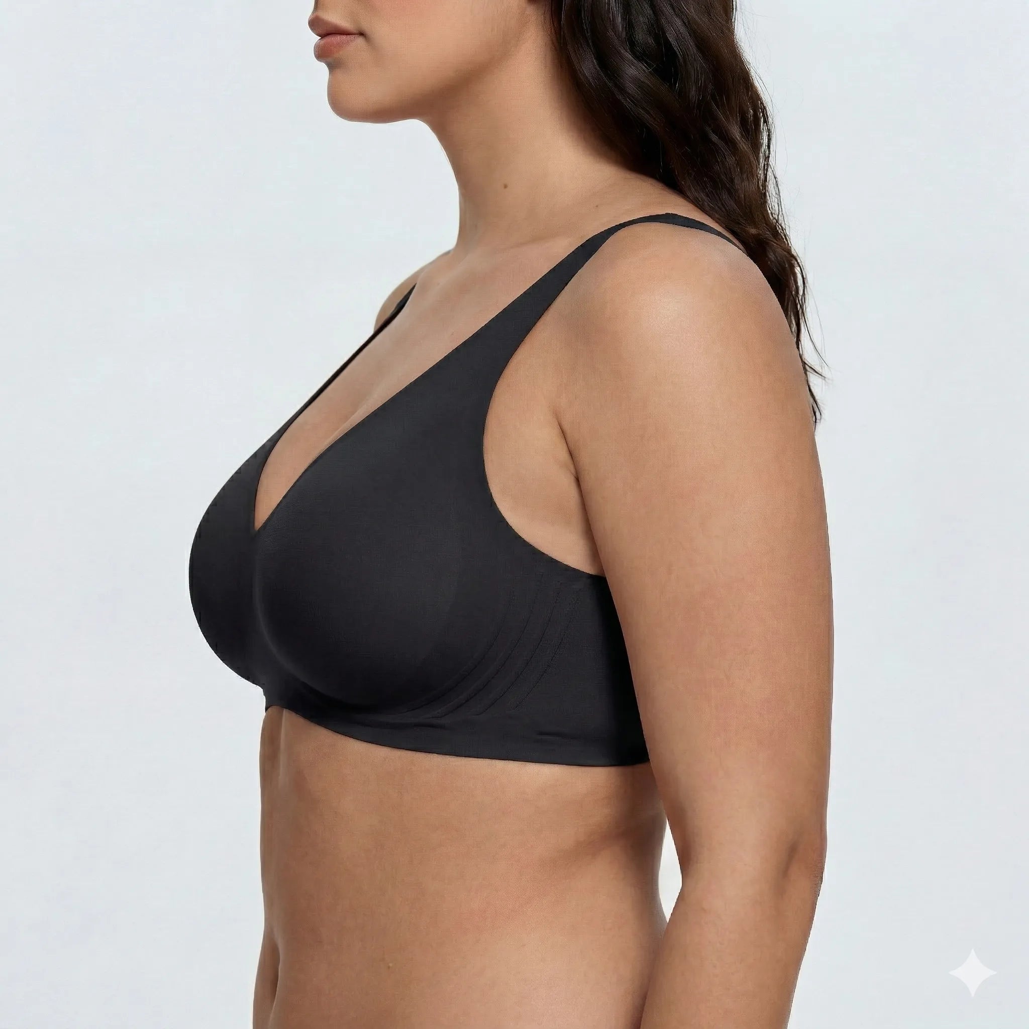 Wireless Deep Plunge Bra - for Black - Available at Bella Bra