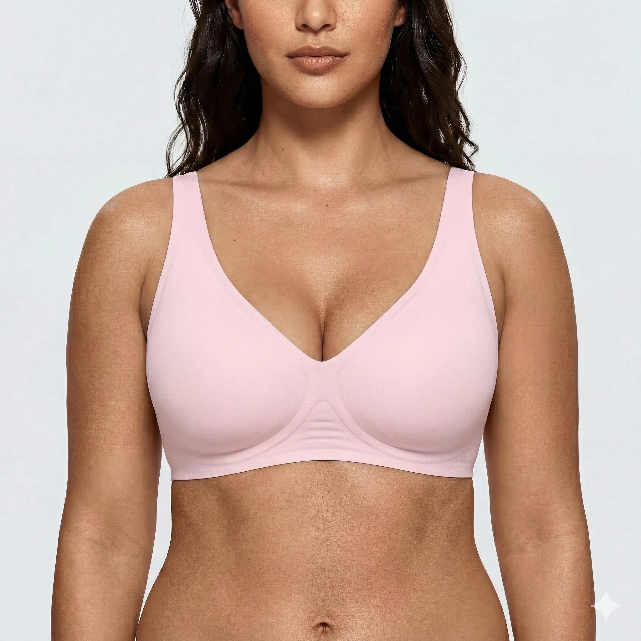 Wireless Deep Plunge Bra - for Pink - Available at Bella Bra