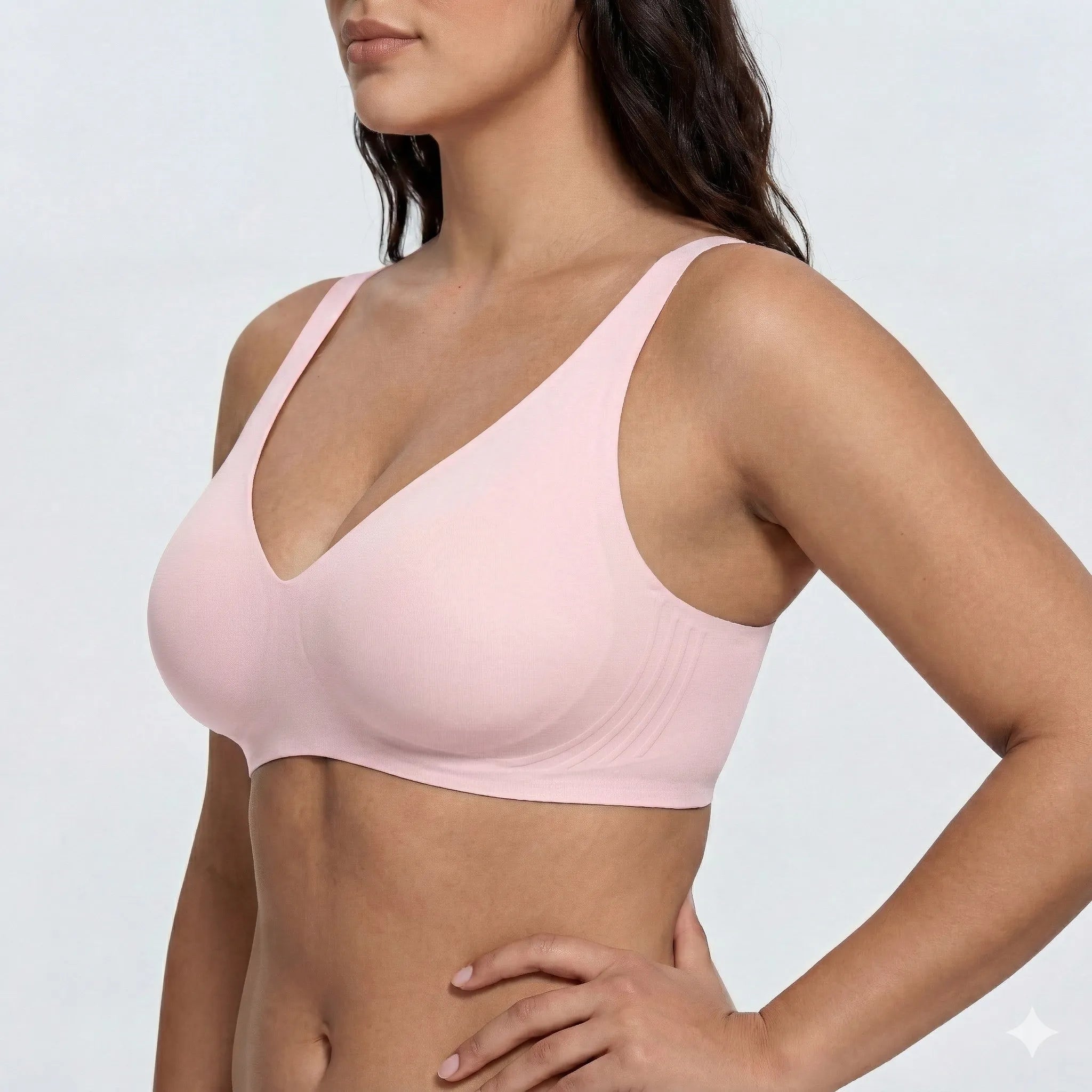 Wireless Deep Plunge Bra - for Pink - Available at Bella Bra
