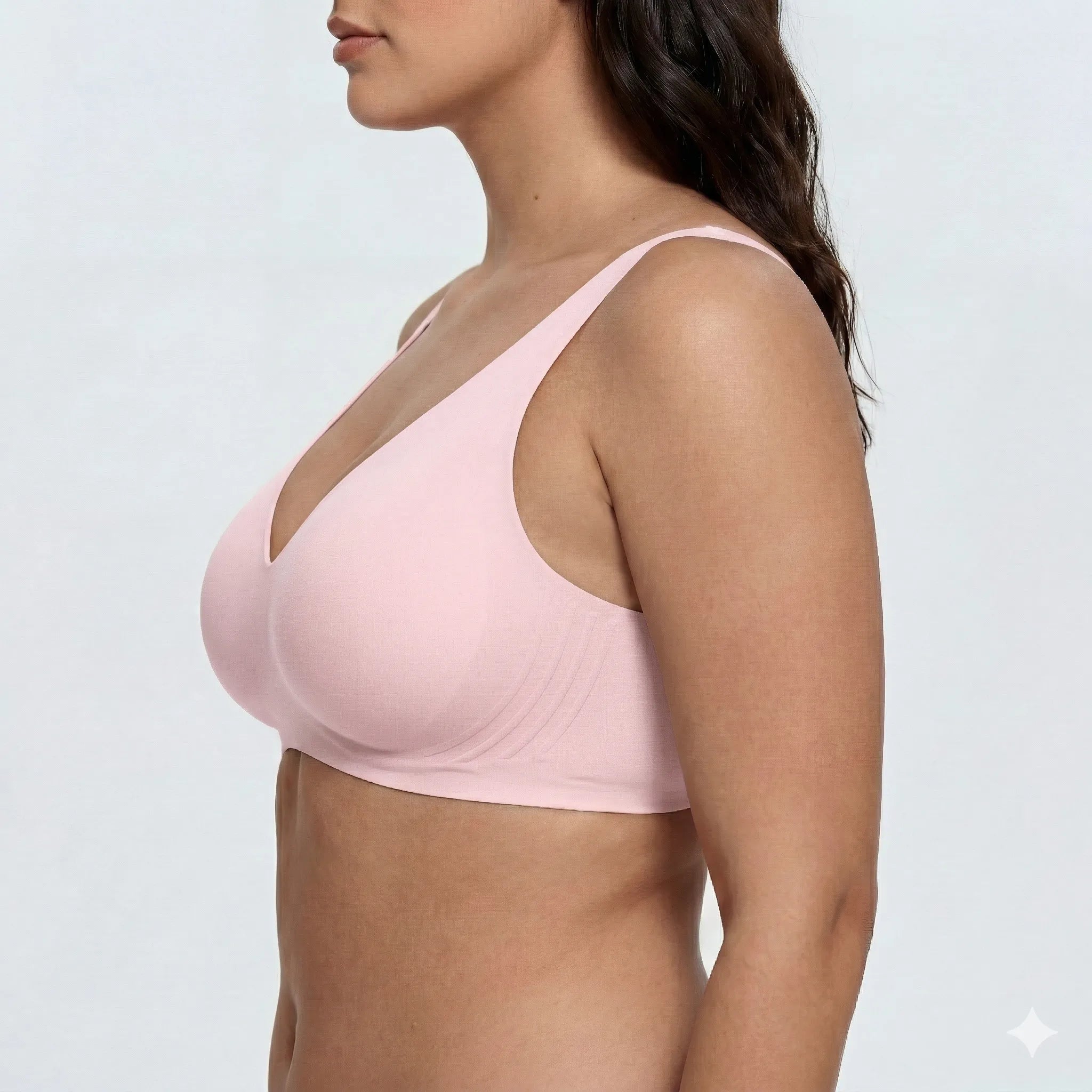 Wireless Deep Plunge Bra - for Pink - Available at Bella Bra