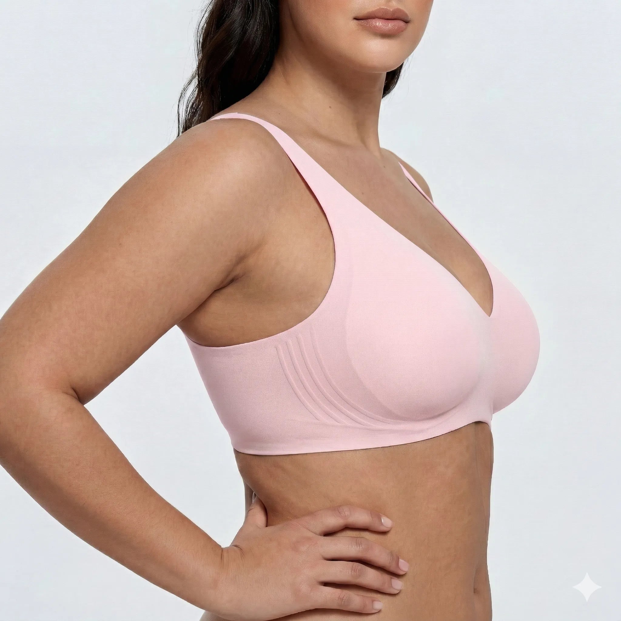 Wireless Deep Plunge Bra - for Pink - Available at Bella Bra