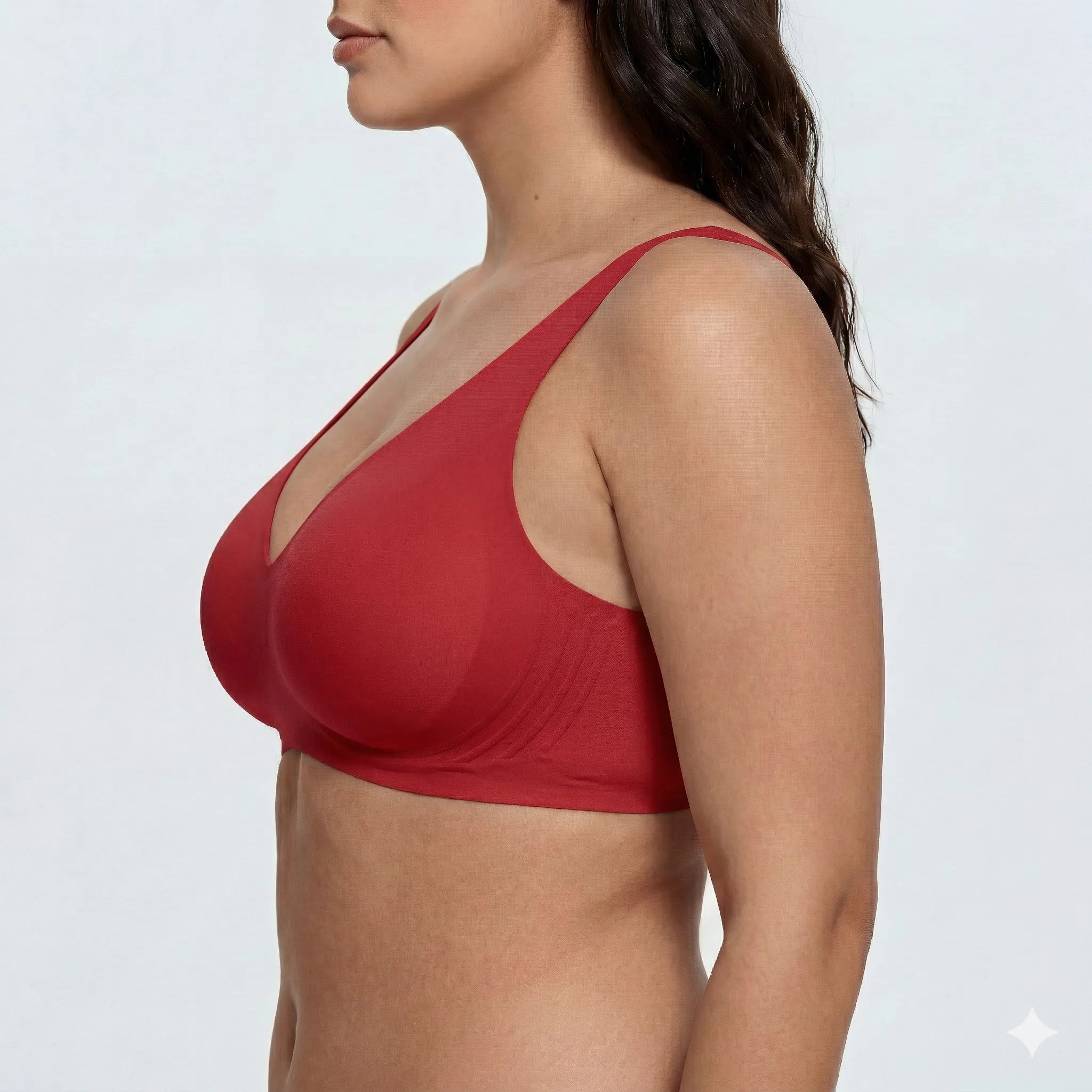 Wireless Deep Plunge Bra - for Red - Available at Bella Bra