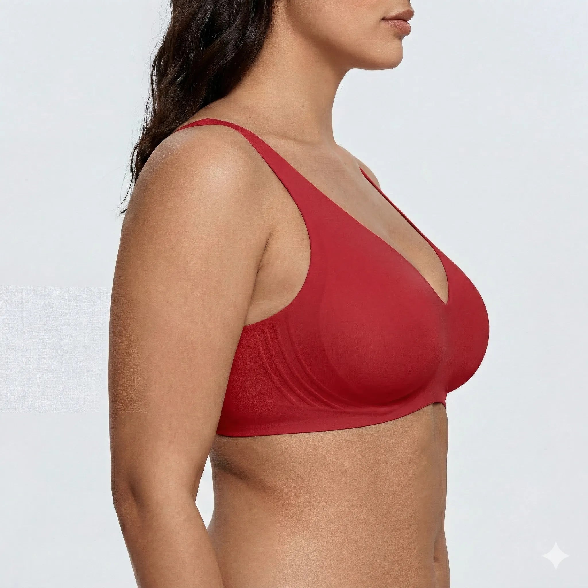 Wireless Deep Plunge Bra - for Red - Available at Bella Bra