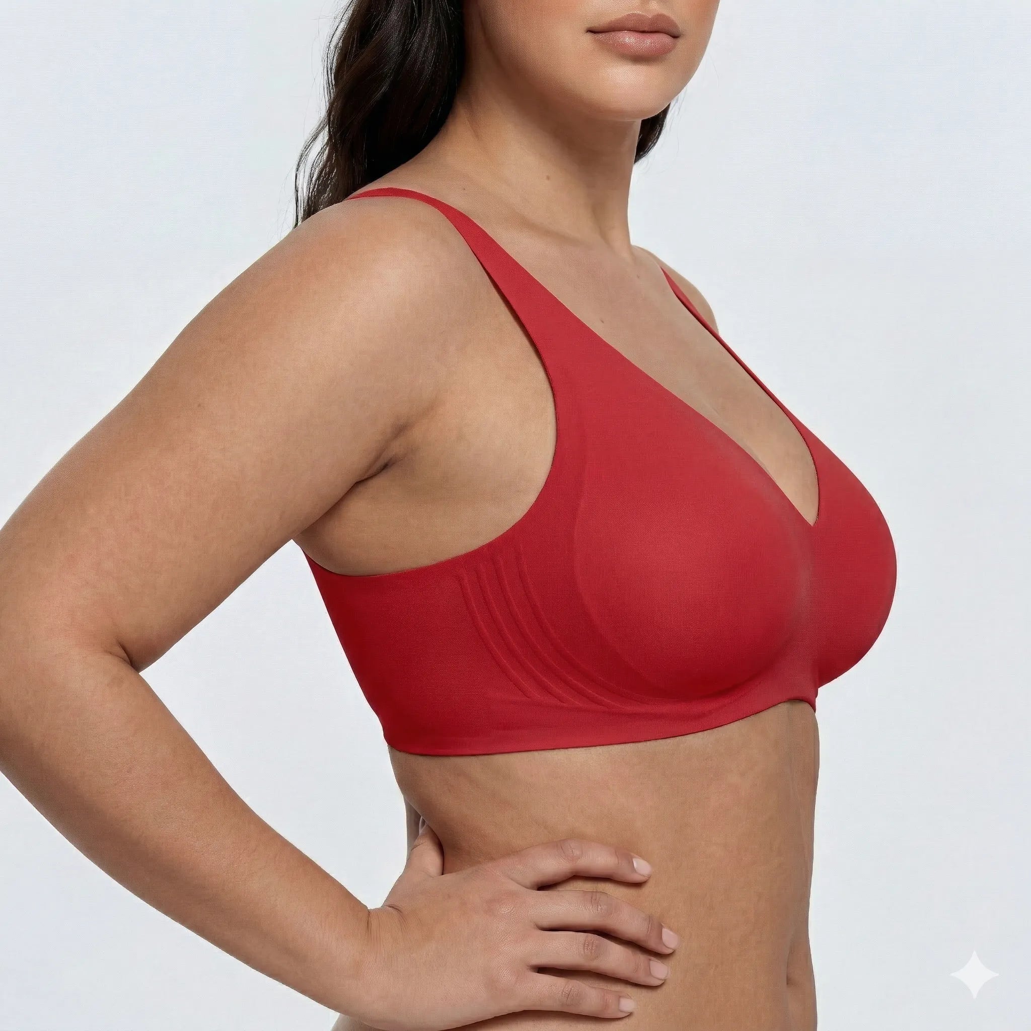 Wireless Deep Plunge Bra - for Red - Available at Bella Bra
