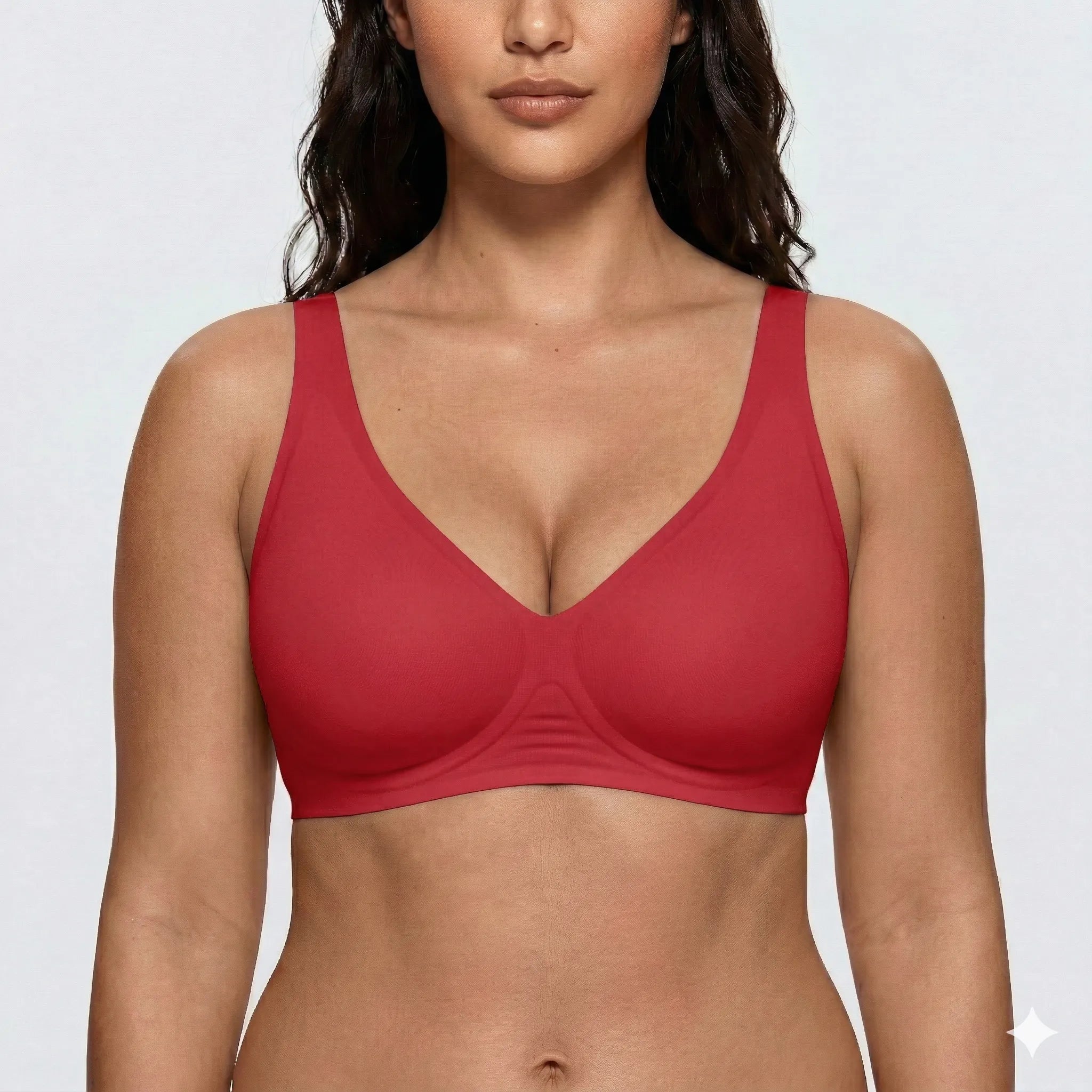 Wireless Deep Plunge Bra - for Red - Available at Bella Bra