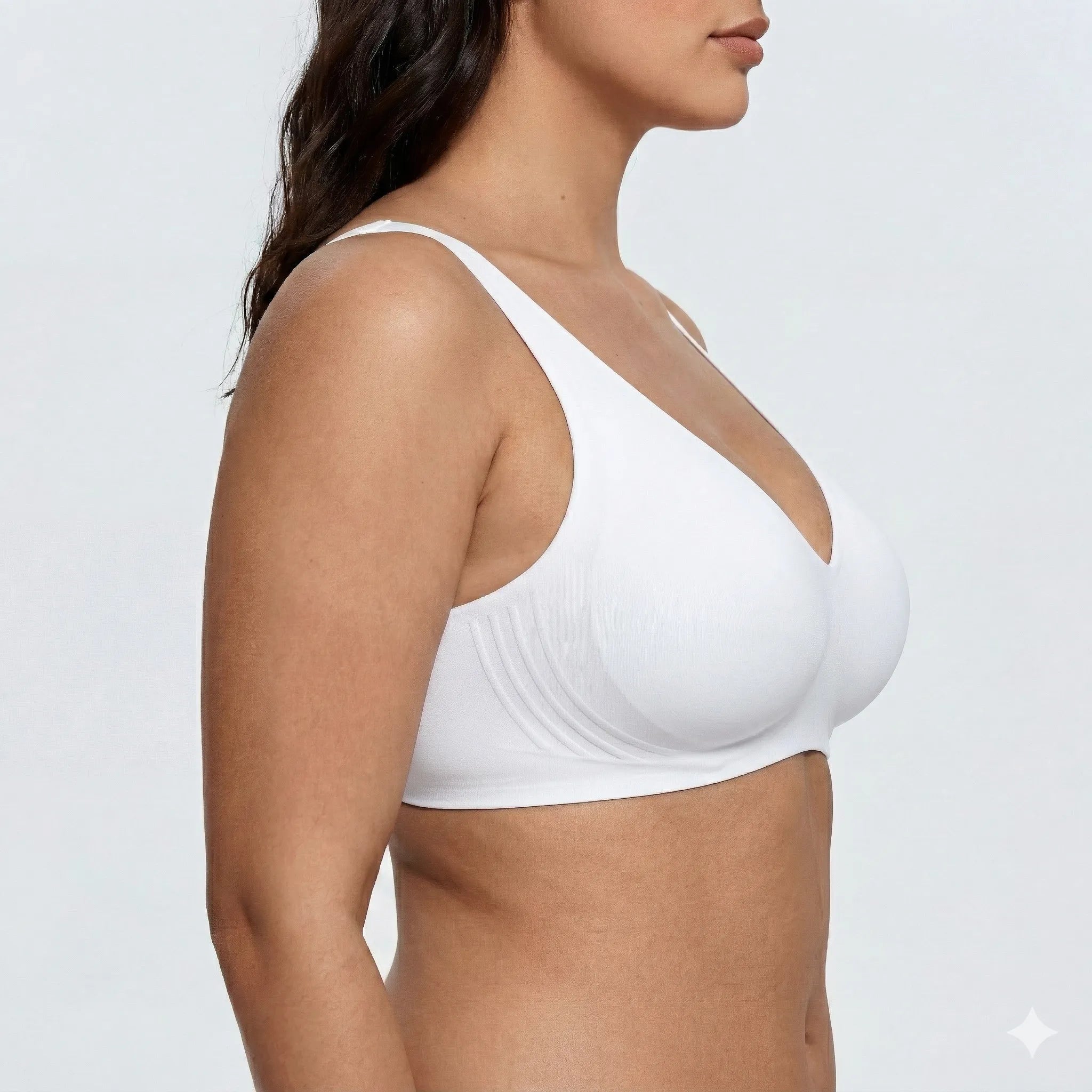 Wireless Deep Plunge Bra - for White - Available at Bella Bra