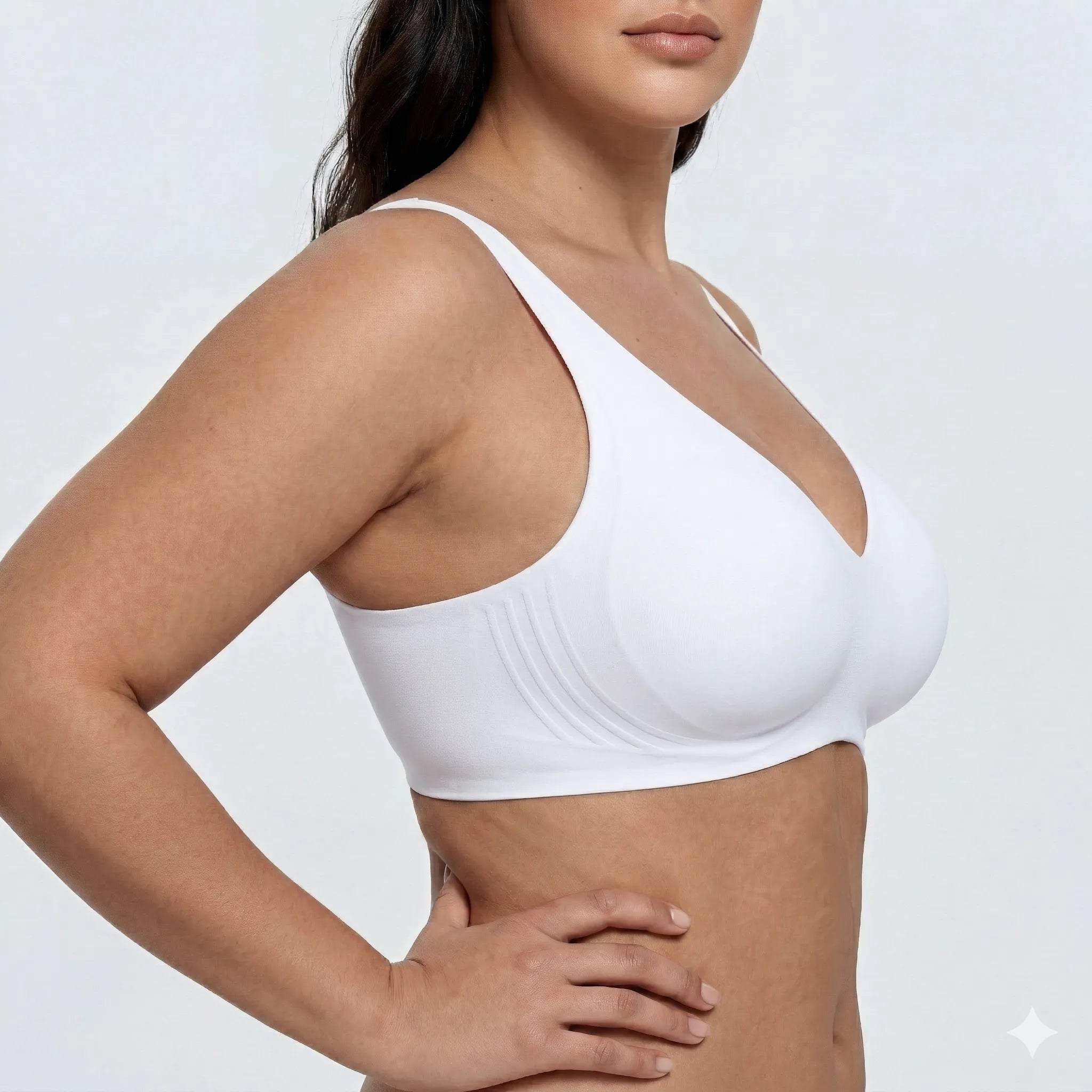 Wireless Deep Plunge Bra - for White - Available at Bella Bra