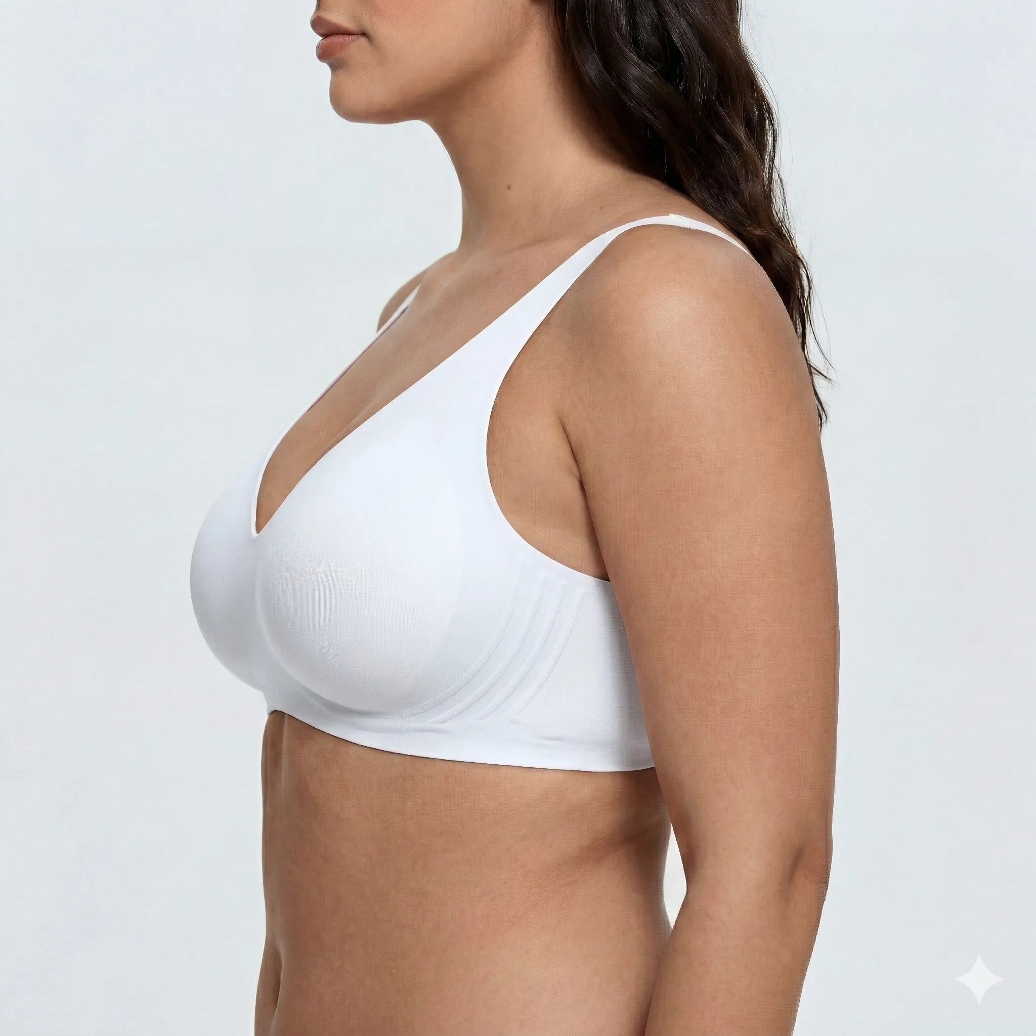 Wireless Deep Plunge Bra - for White - Available at Bella Bra