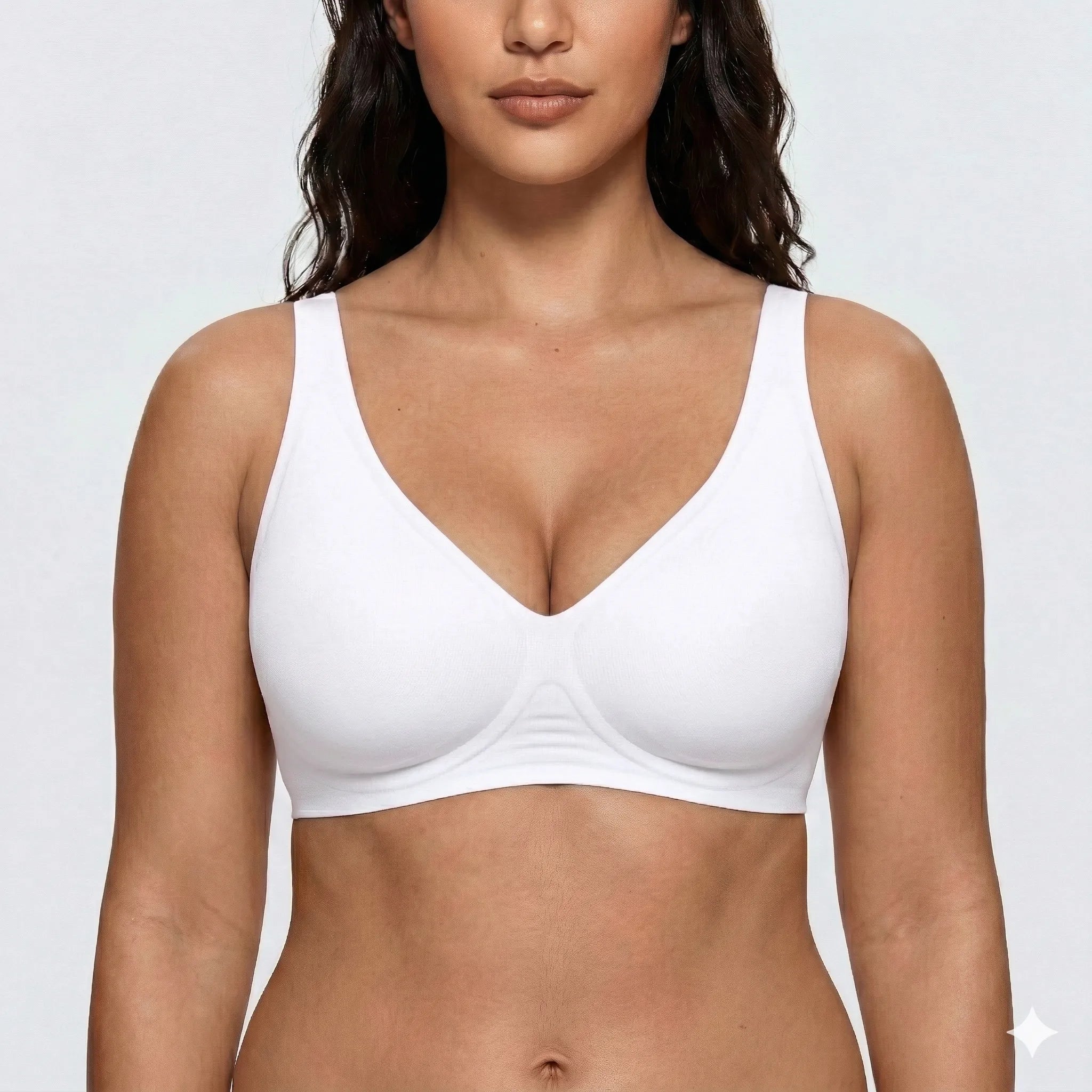 Wireless Deep Plunge Bra - for White - Available at Bella Bra