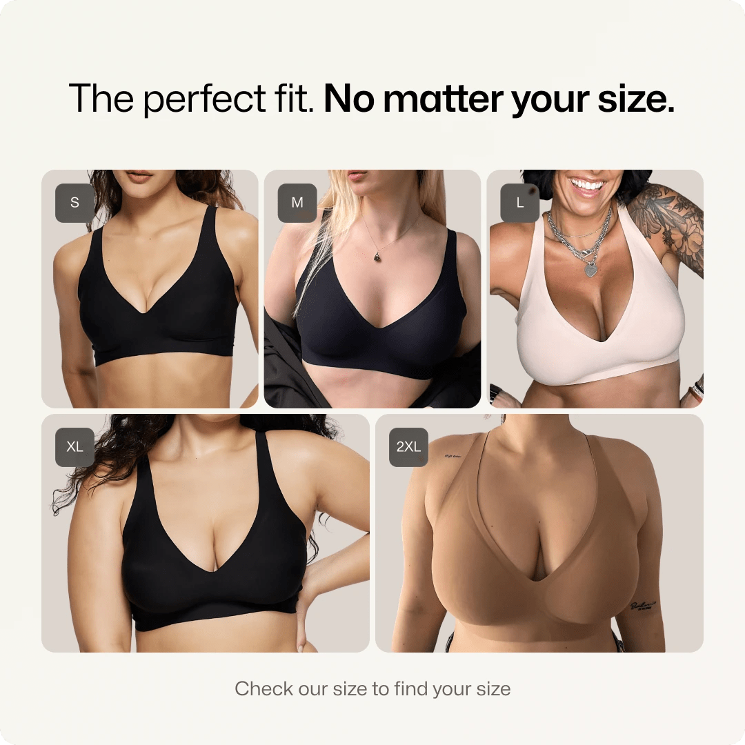 Wireless Deep V Seamless Every Day Bra - for Black - Available at Bella Bra