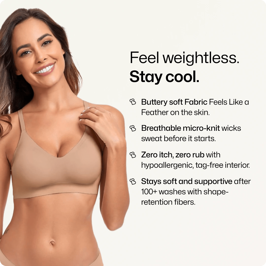 Wireless Everyday Comfort JellyWire™ Support Bra - for Black - Available at Bella Bra