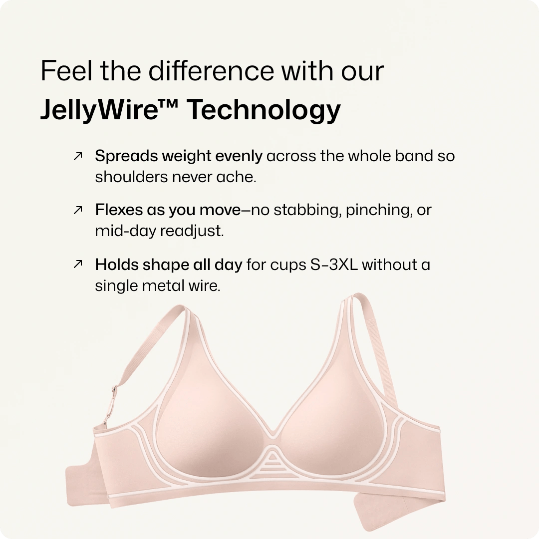 Wireless Everyday T-Shirt Bra with Adjustable Straps - for Black - Available at Bella Bra