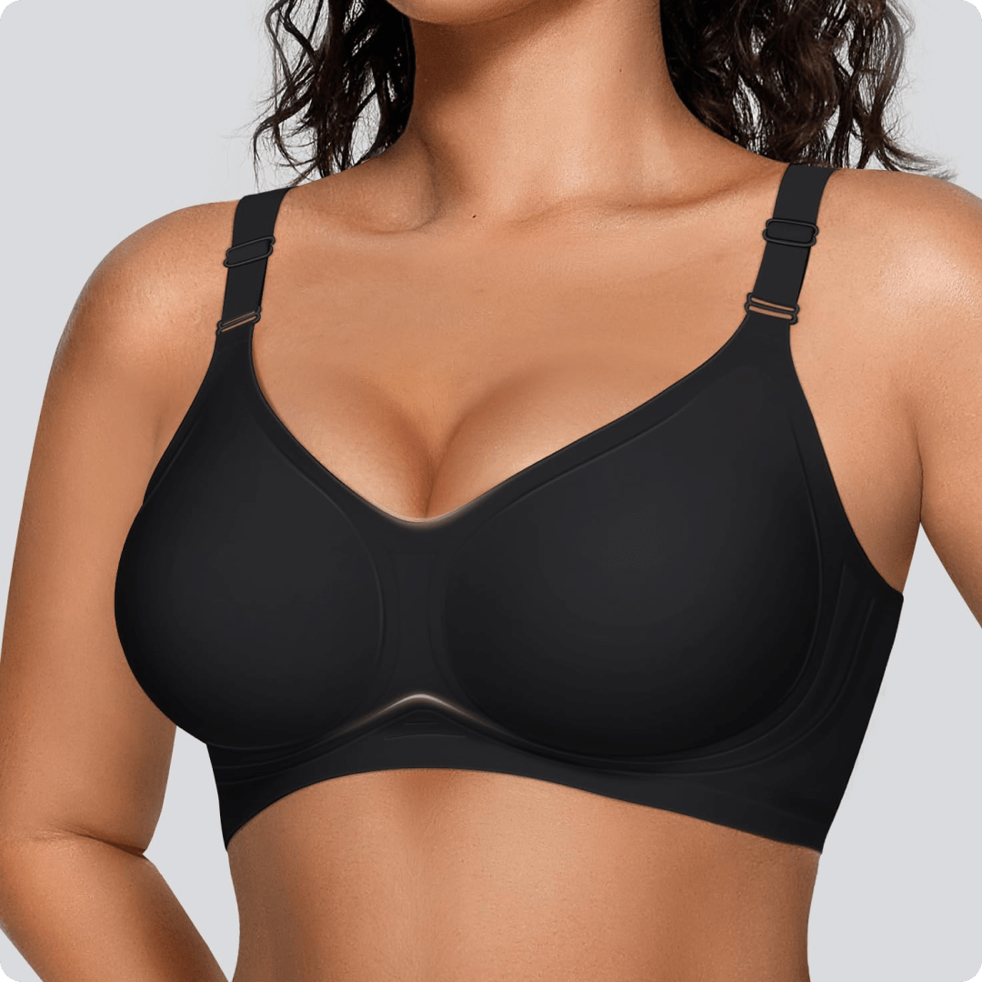 Wireless Front - Adjustable JellyWire™ Push Up Bra - for Black - Available at Bella Bra