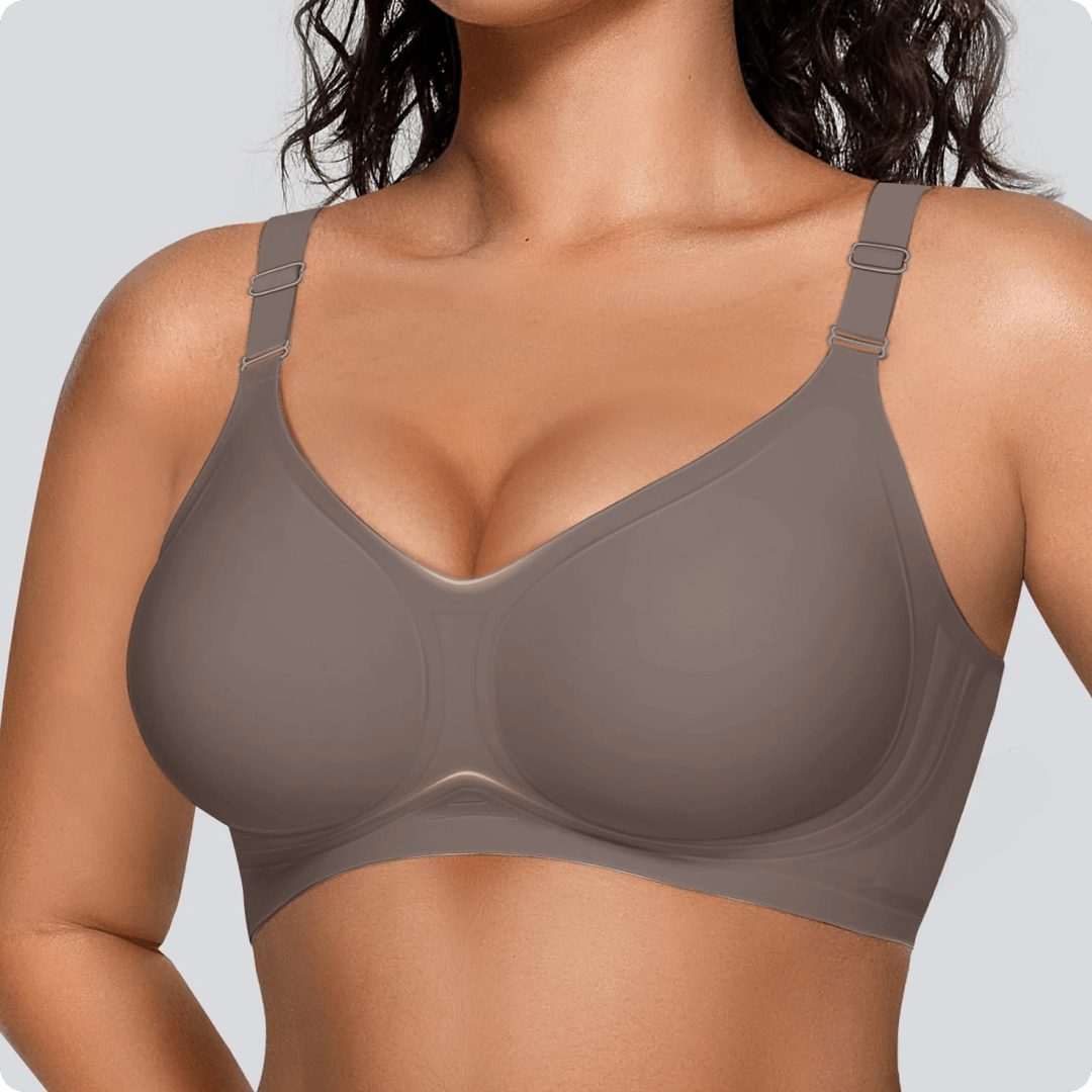 Wireless Front - Adjustable JellyWire™ Push Up Bra - for Grey - Available at Bella Bra