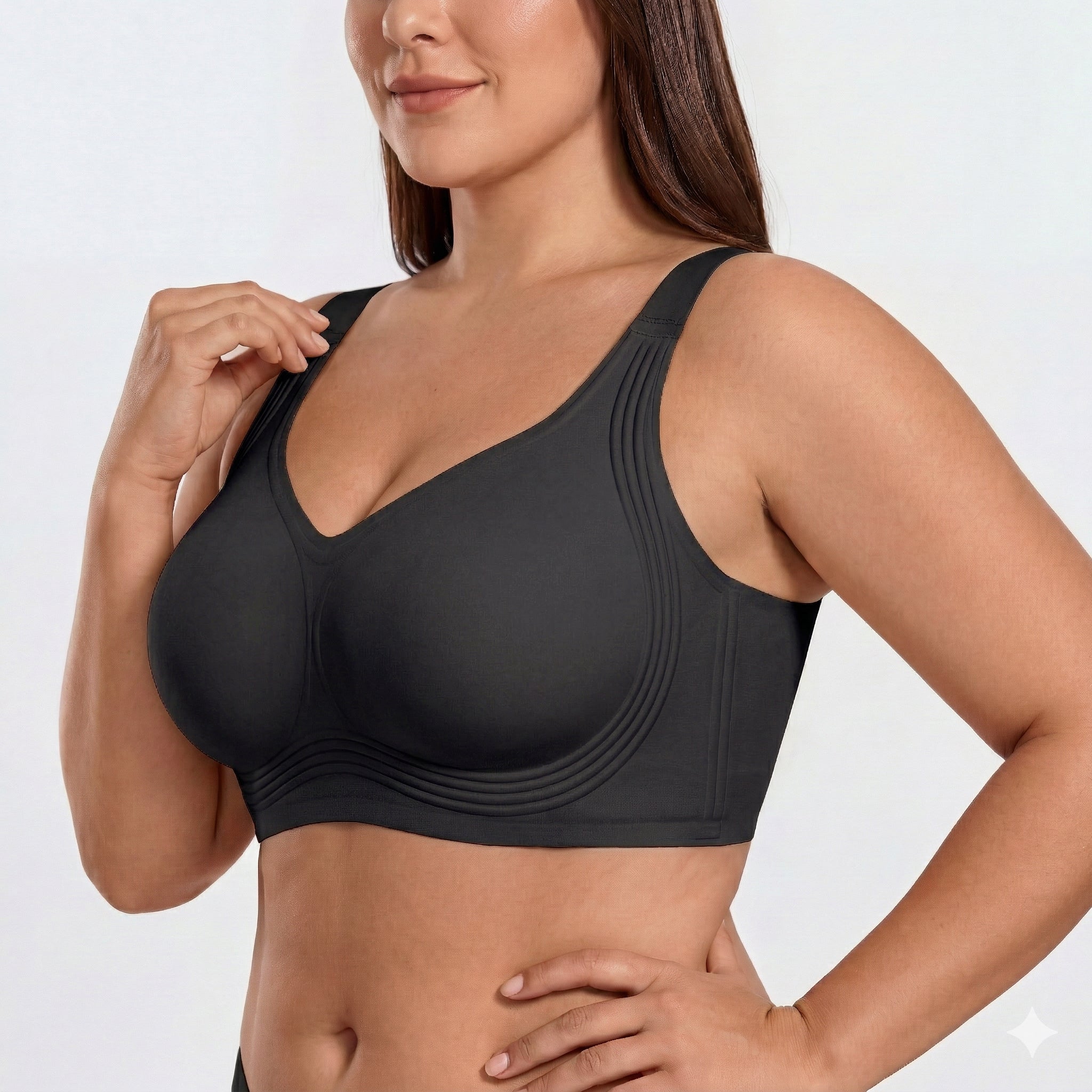 Wireless Full Coverage JellyWire Bra - for Black - Available at Bella Bra