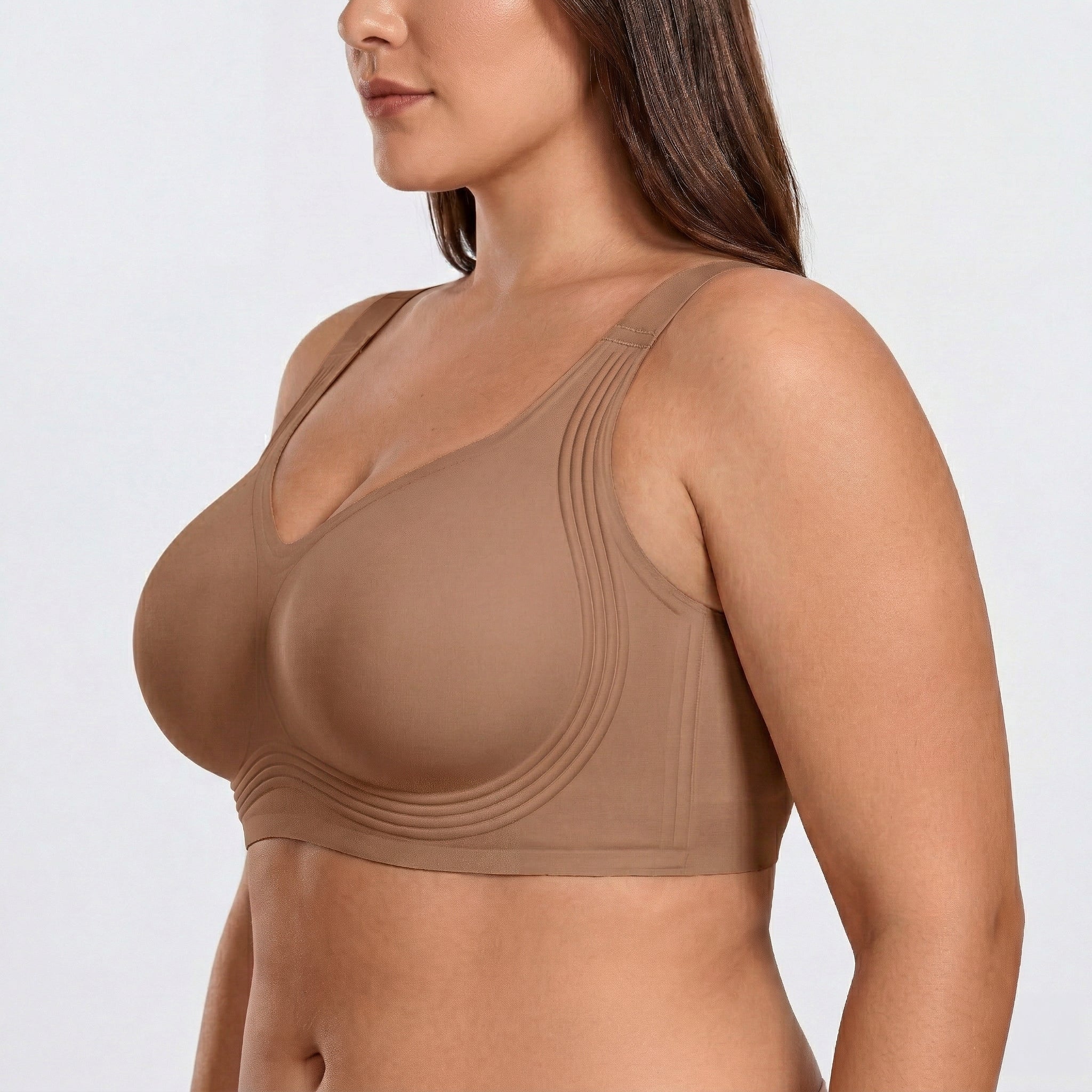Wireless Full Coverage JellyWire Bra - for Brown - Available at Bella Bra