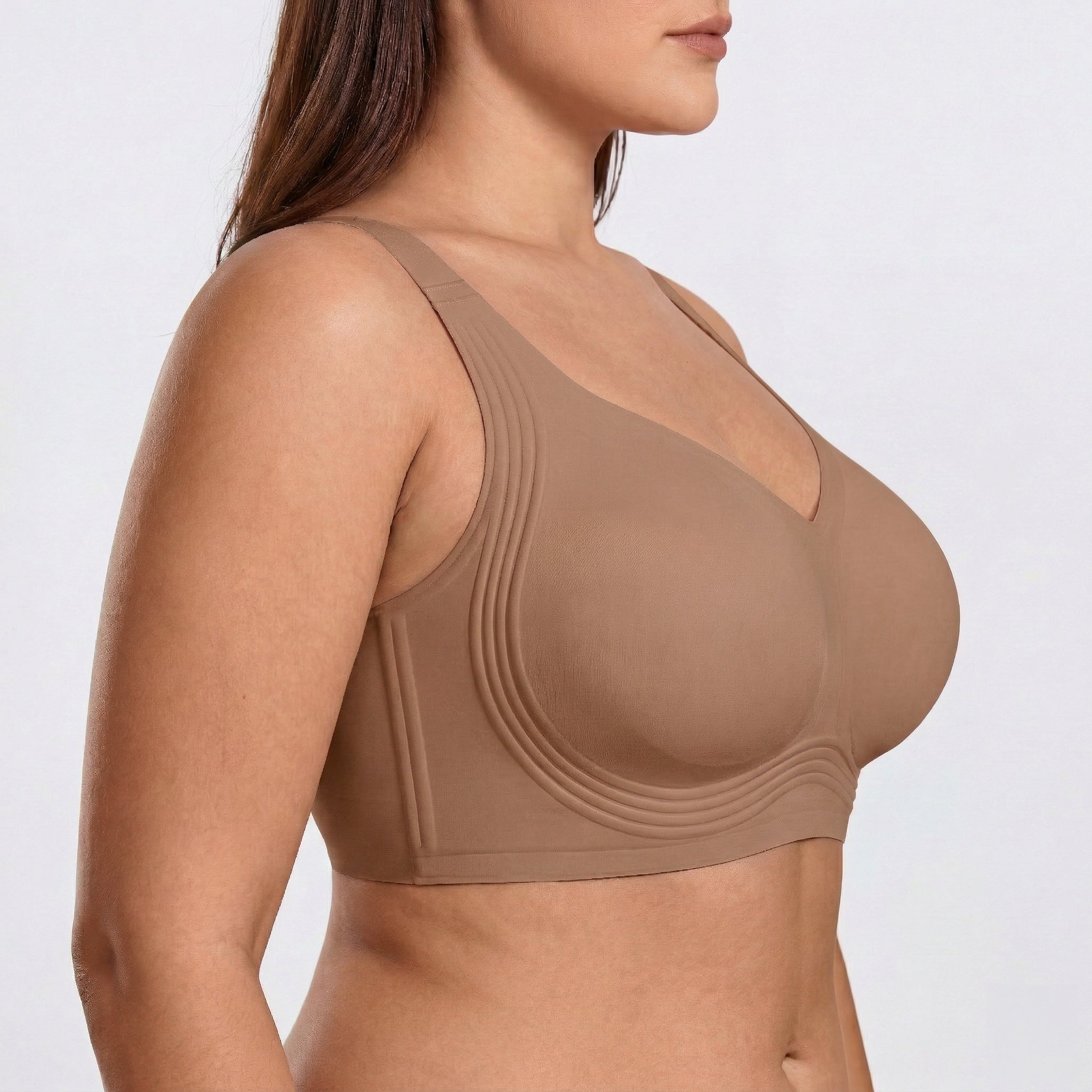 Wireless Full Coverage JellyWire Bra - for Brown - Available at Bella Bra