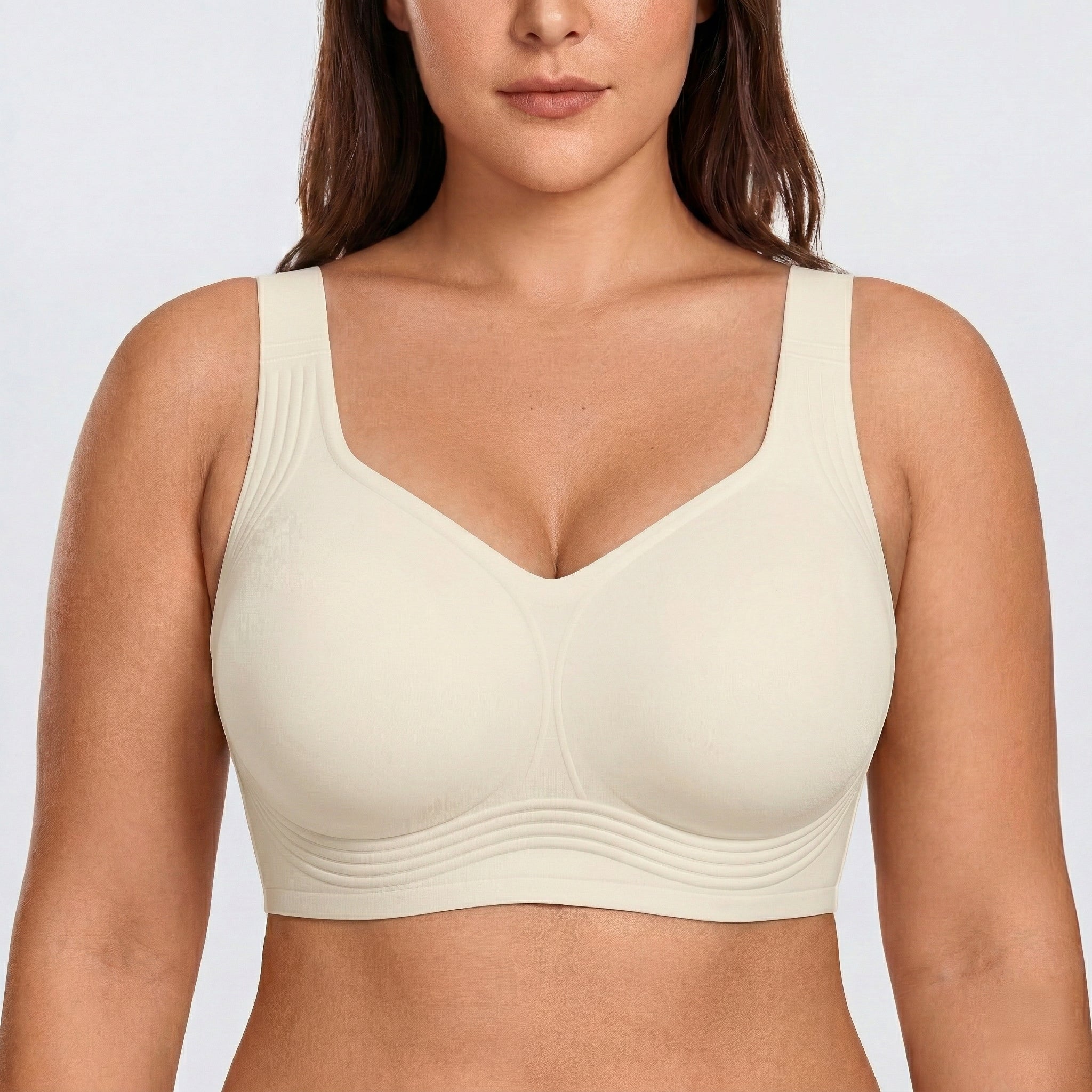 Wireless Full Coverage JellyWire Bra - for Cream White - Available at Bella Bra