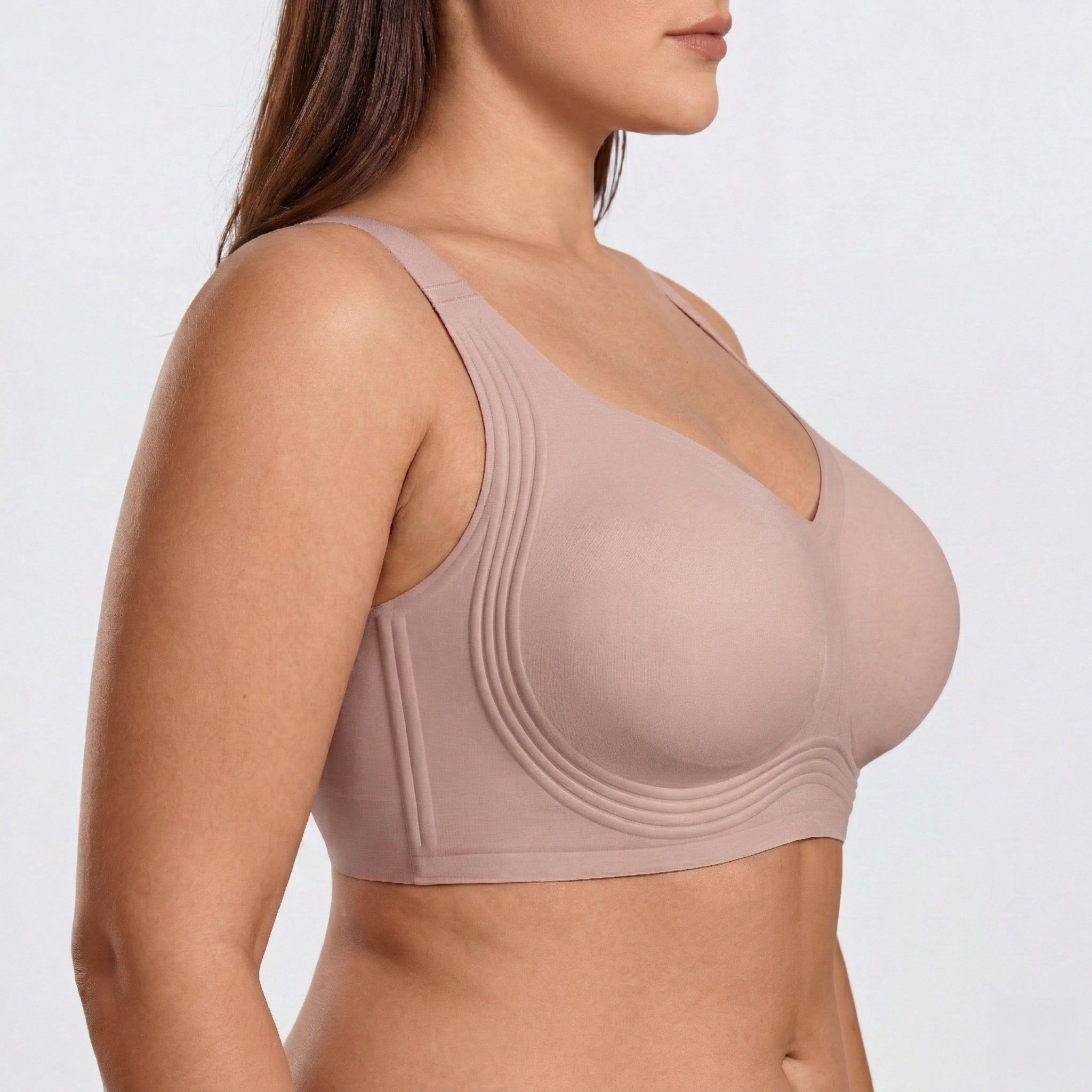 Wireless Full Coverage JellyWire Bra - for Dusty Rose - Available at Bella Bra
