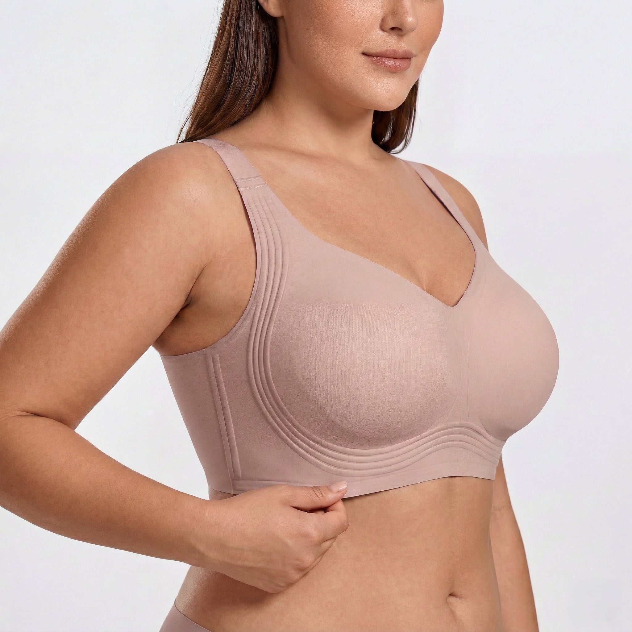 Wireless Full Coverage JellyWire Bra - for Dusty Rose - Available at Bella Bra