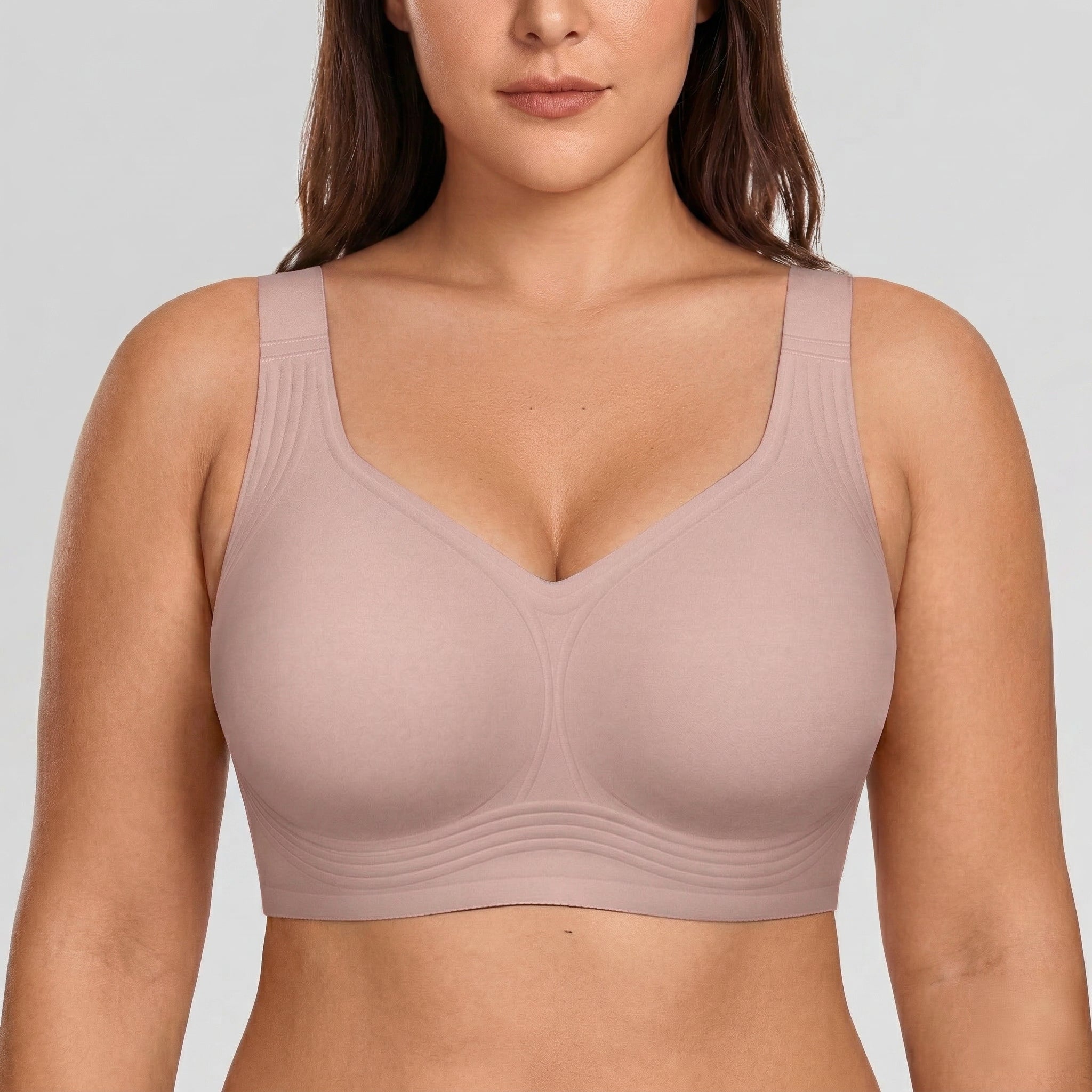Wireless Full Coverage JellyWire Bra - for Dusty Rose - Available at Bella Bra