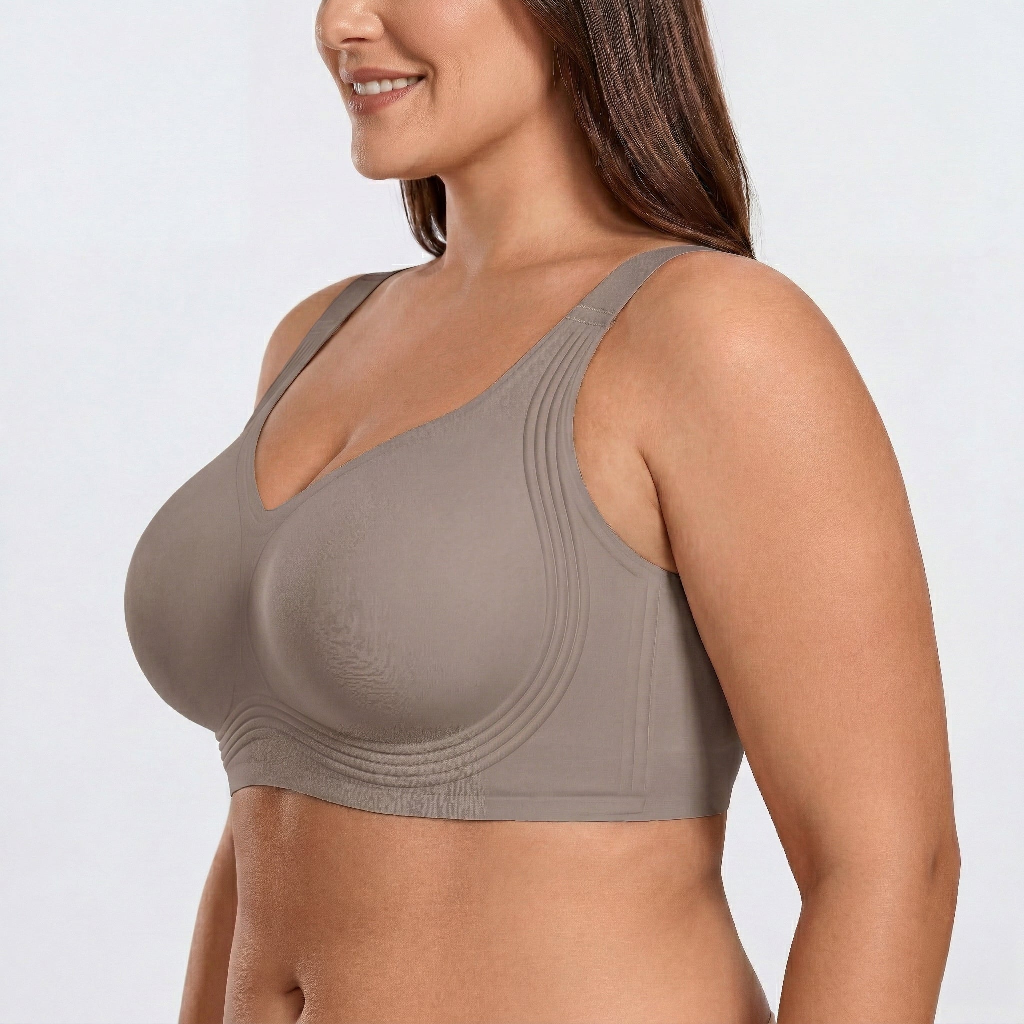 Wireless Full Coverage JellyWire Bra - for Grey - Available at Bella Bra
