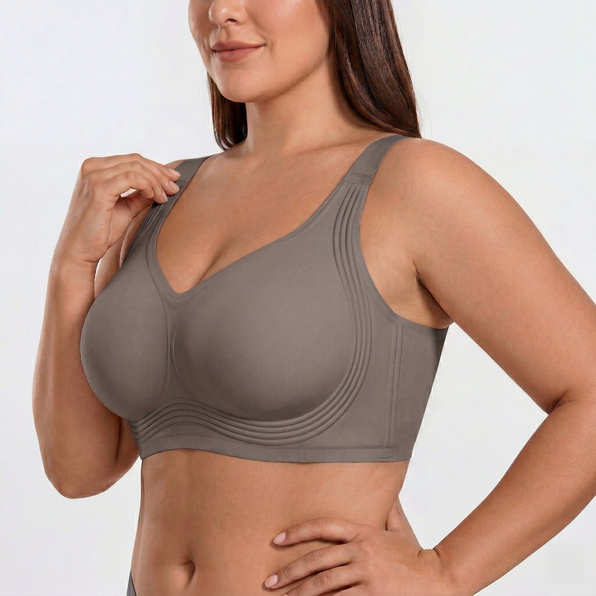 Wireless Full Coverage JellyWire Bra - for Grey - Available at Bella Bra