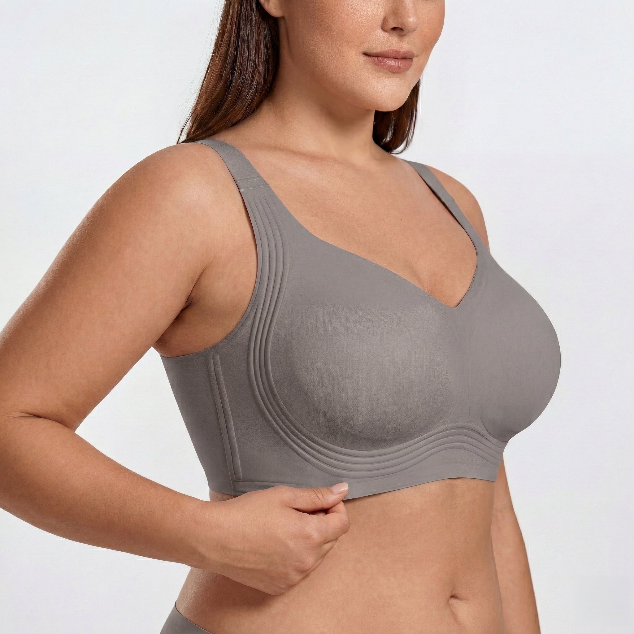 Wireless Full Coverage JellyWire Bra - for Grey - Available at Bella Bra