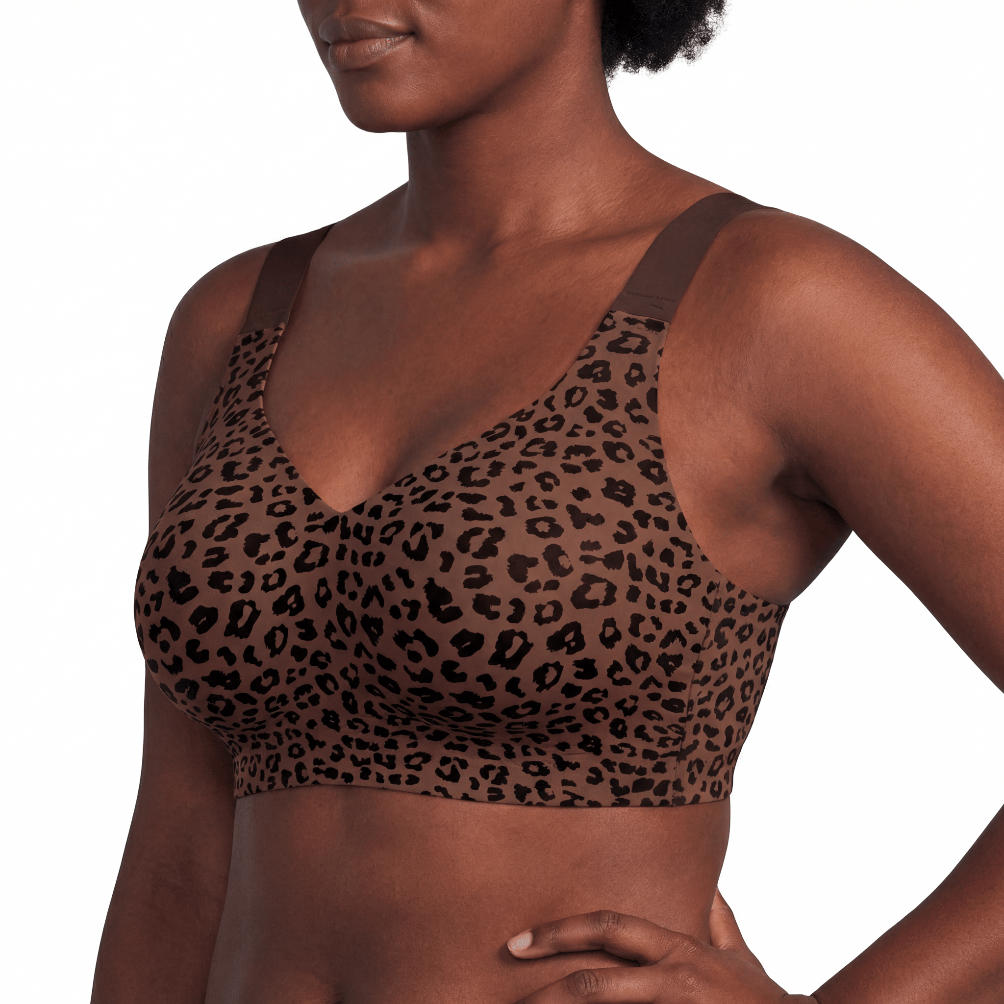 Wireless Full Coverage JellyWire Bra - for Leopard Brown - Available at Bella Bra