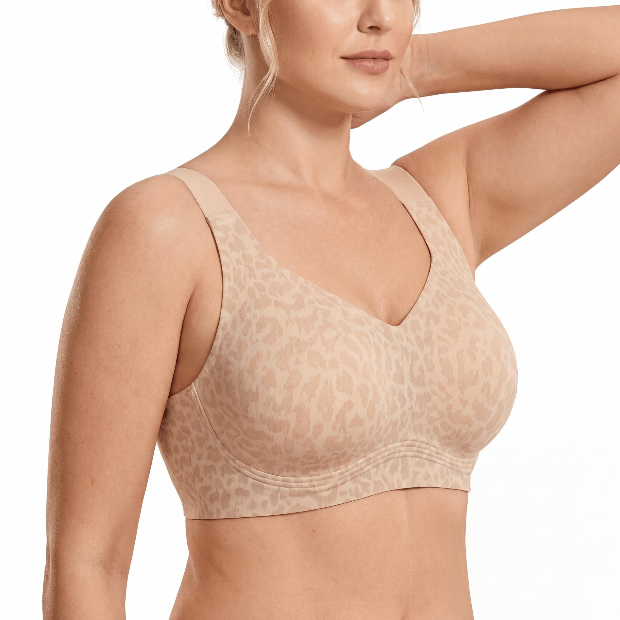Wireless Full Coverage JellyWire Bra - for Leopard Nude - Available at Bella Bra