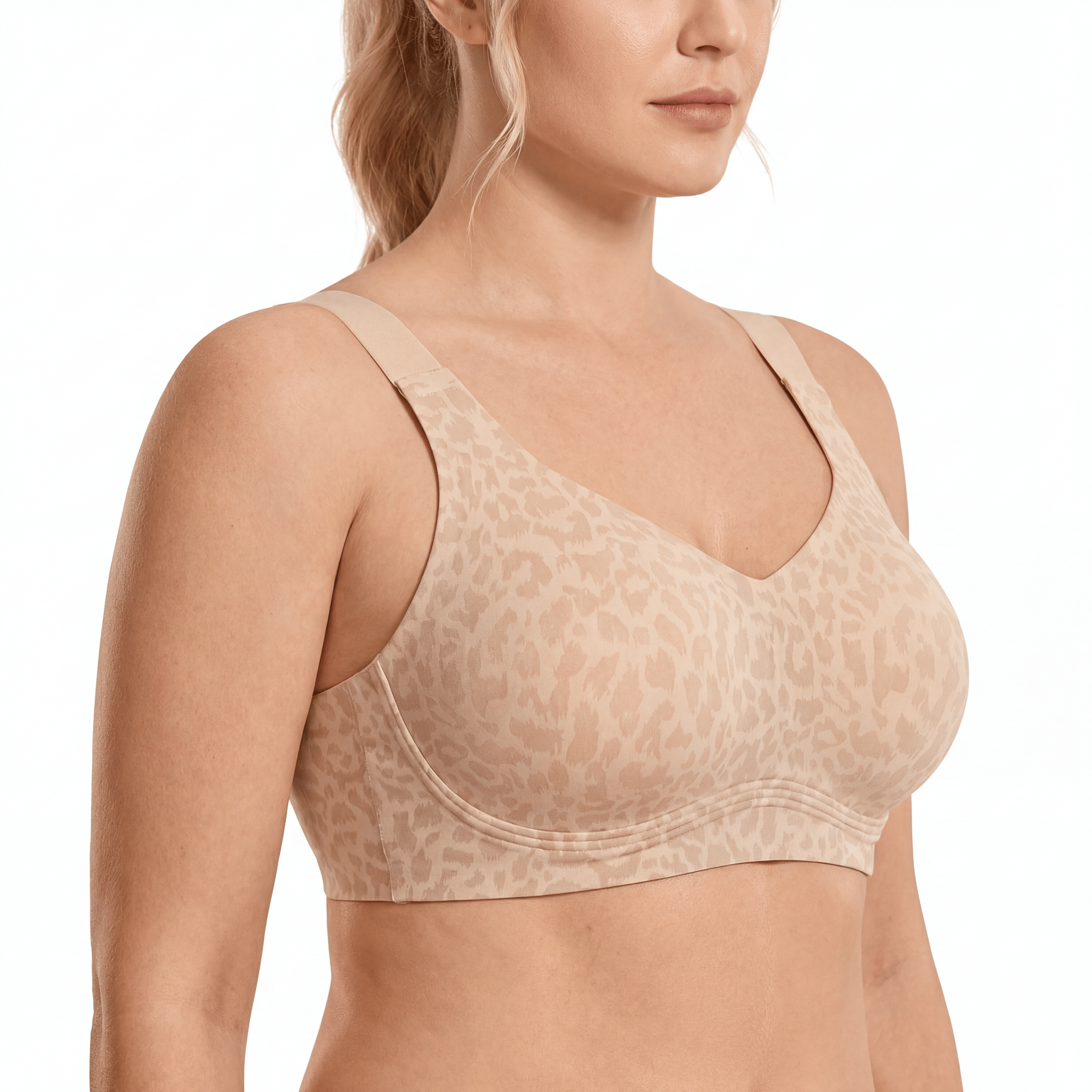 Wireless Full Coverage JellyWire Bra - for Leopard Nude - Available at Bella Bra