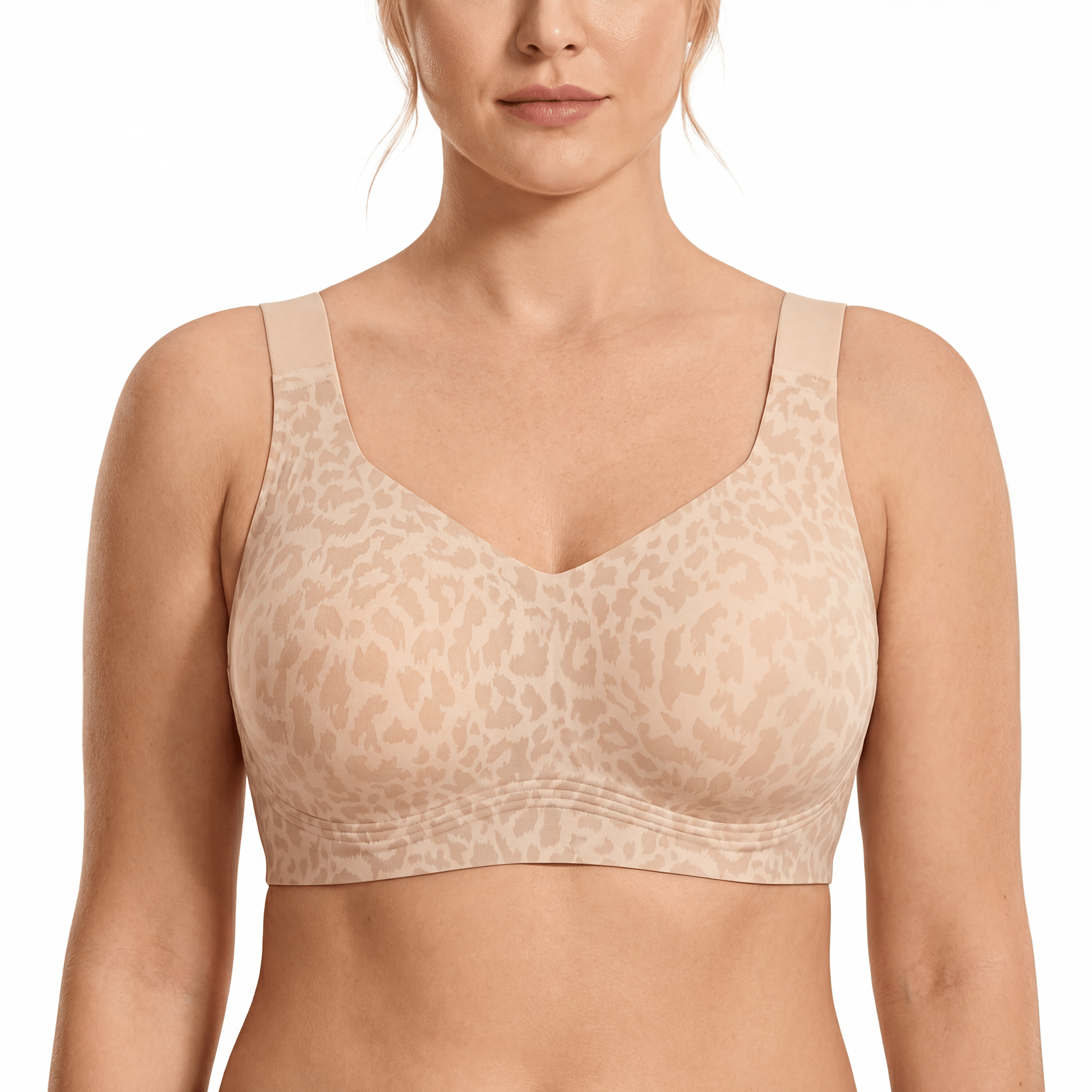 Wireless Full Coverage JellyWire Bra - for Leopard Nude - Available at Bella Bra