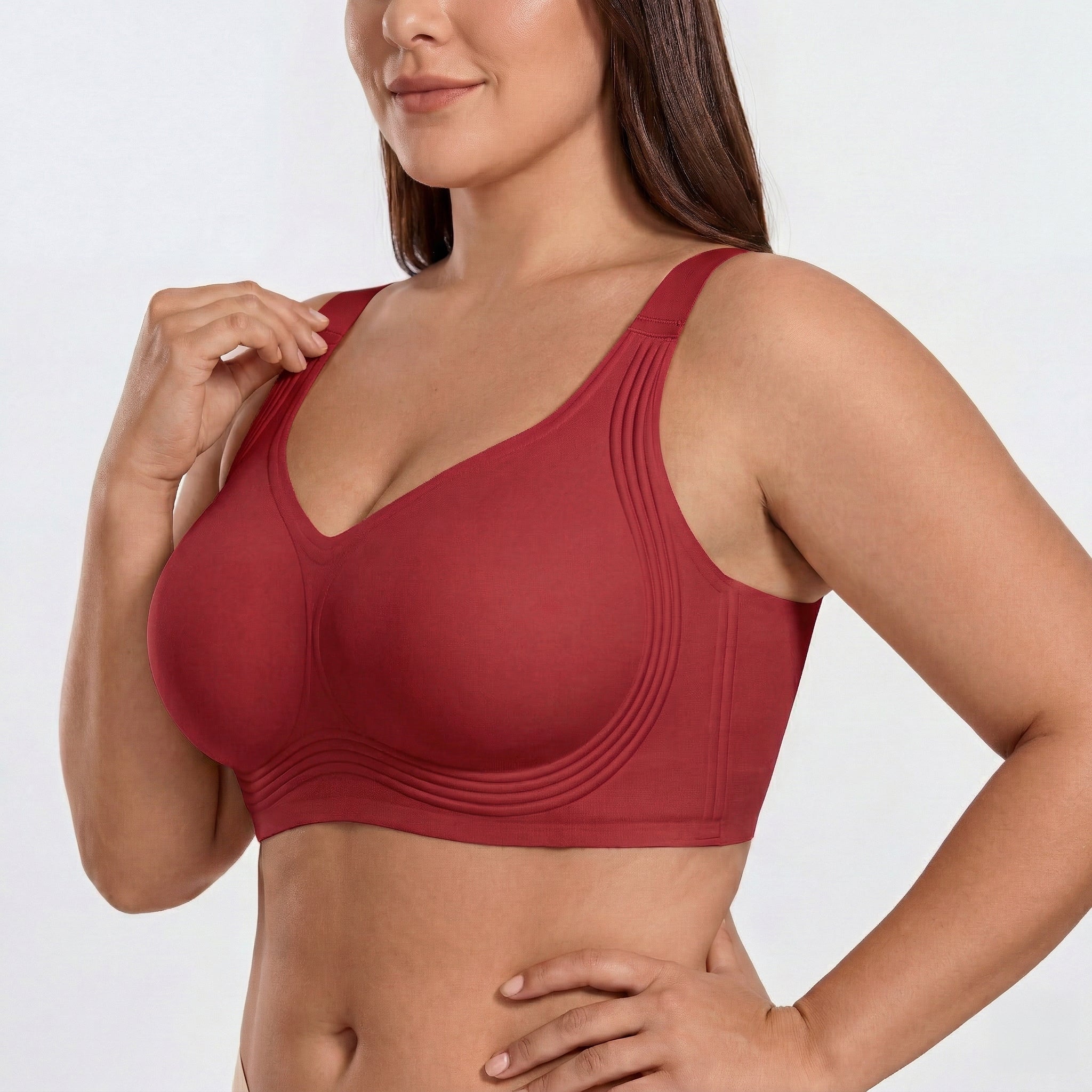 Wireless Full Coverage JellyWire Bra - for Red - Available at Bella Bra