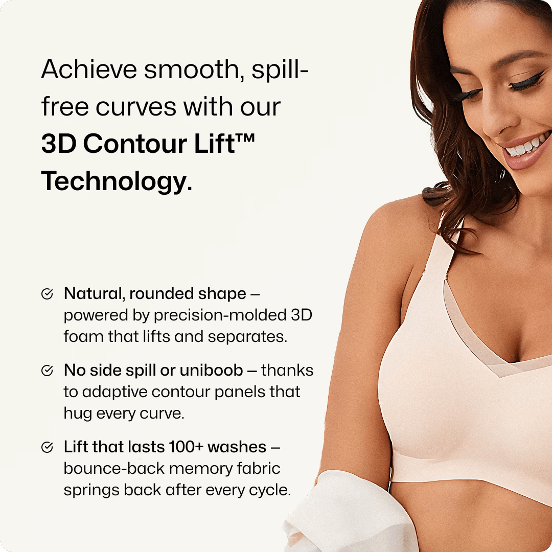Wireless V - Neck Crossover Mesh Support Bra - for Black - Available at Bella Bra