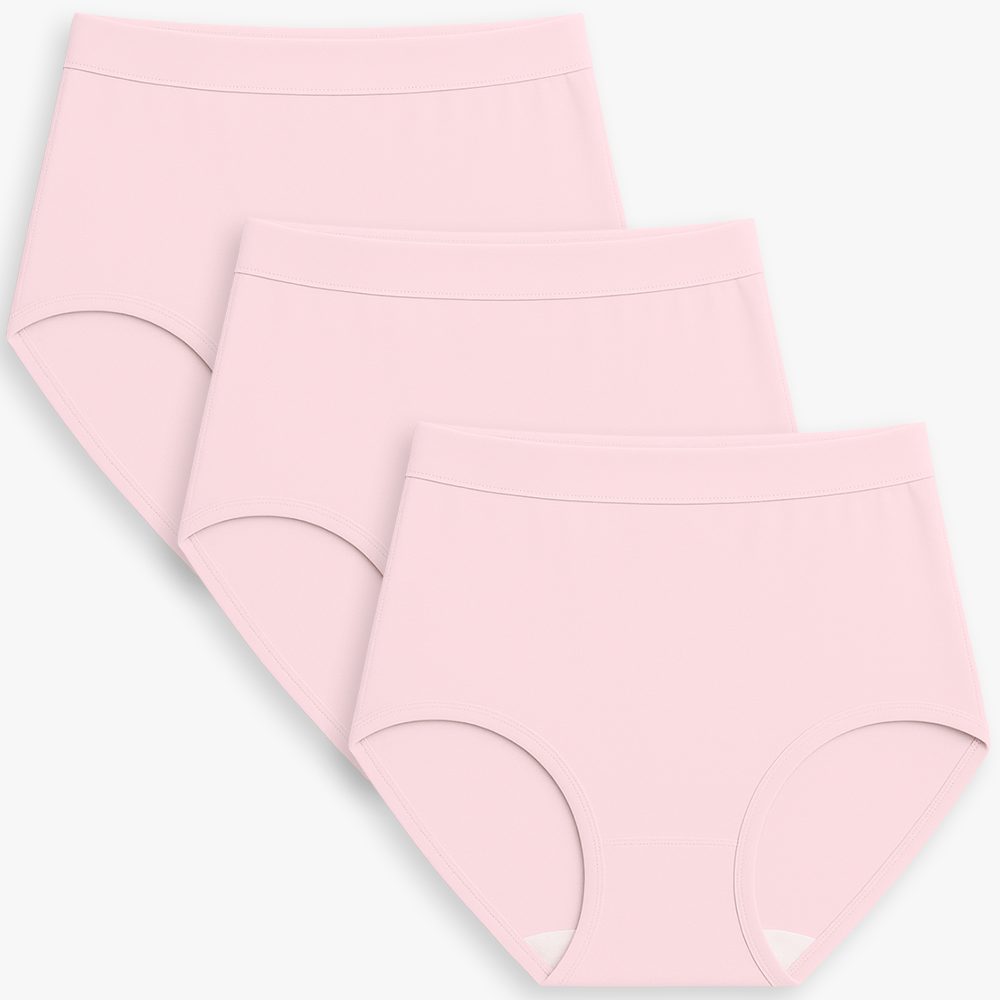 Women's High Waisted Cotton Underwear – Breathable Brief with Tummy Control Bundle - for Pink - Available at Bella Bra